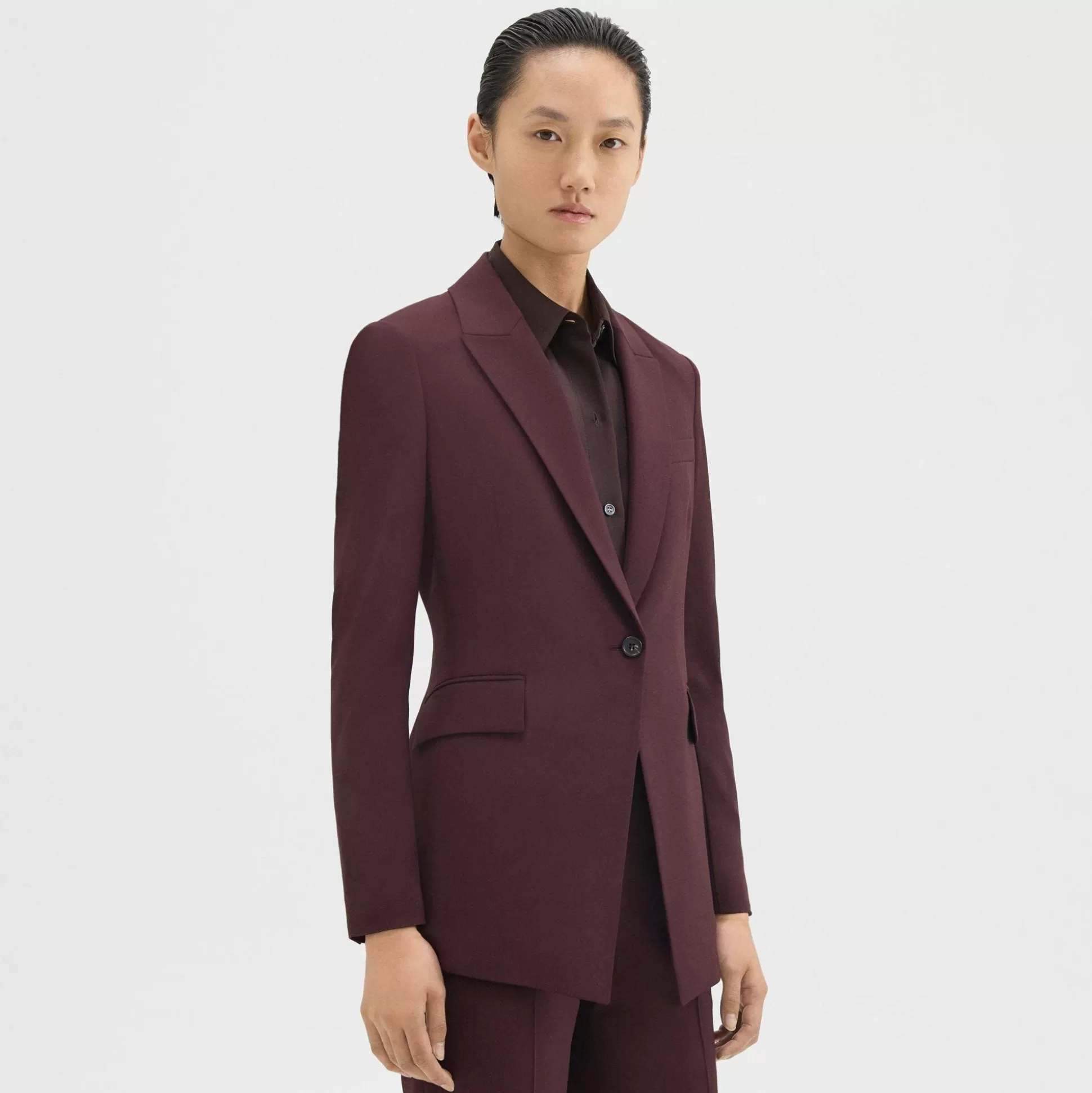 Theory Etiennette Blazer In Good Wool-Women Blazers + Jackets | Suits