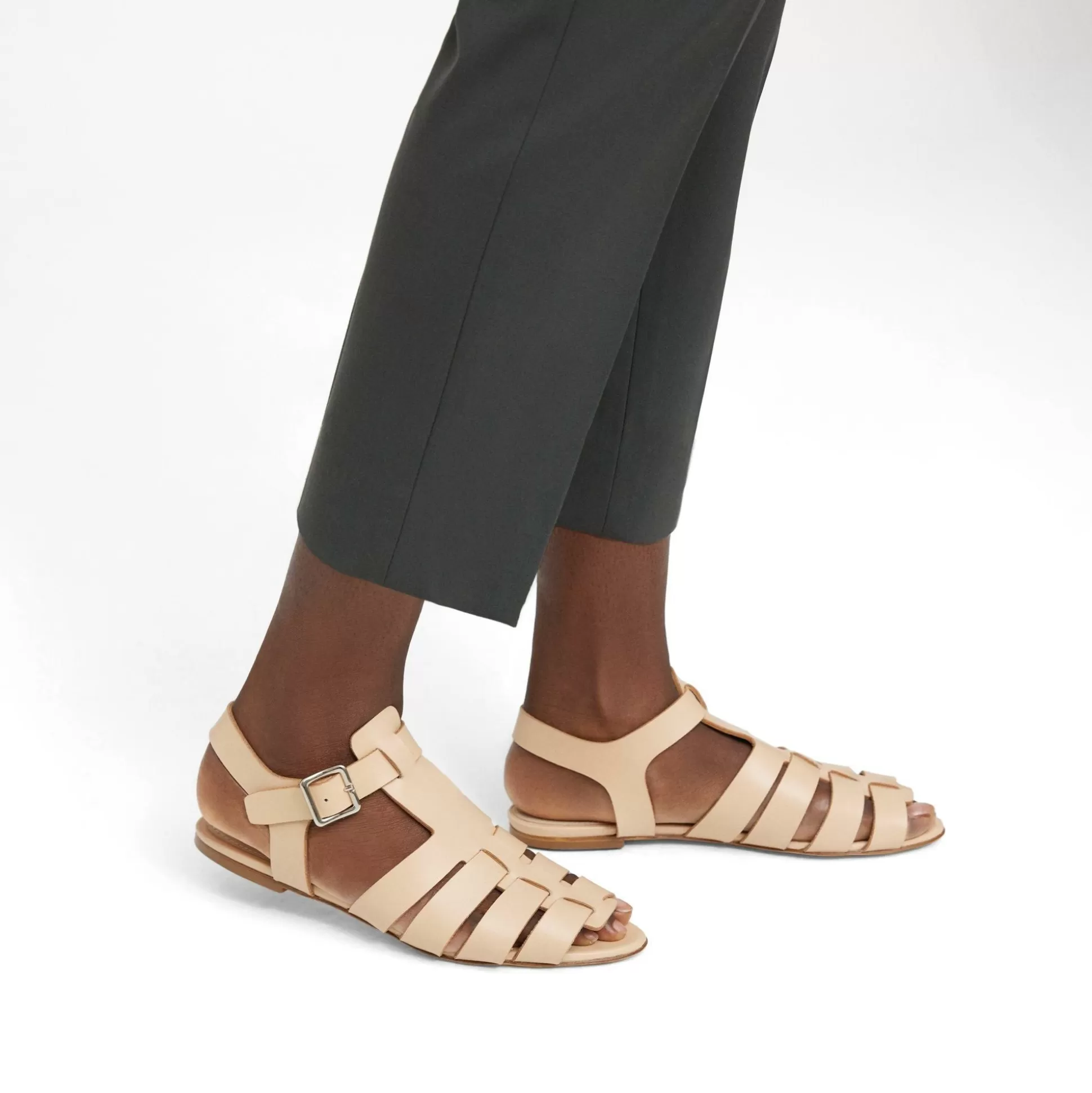 Theory Fisherman Sandal In Leather-Women Shoes