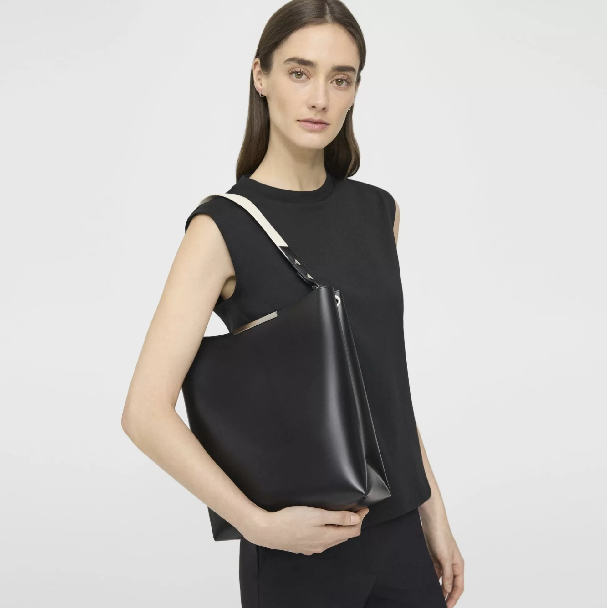 Theory Fold Tote Bag In Leather-Women Bags