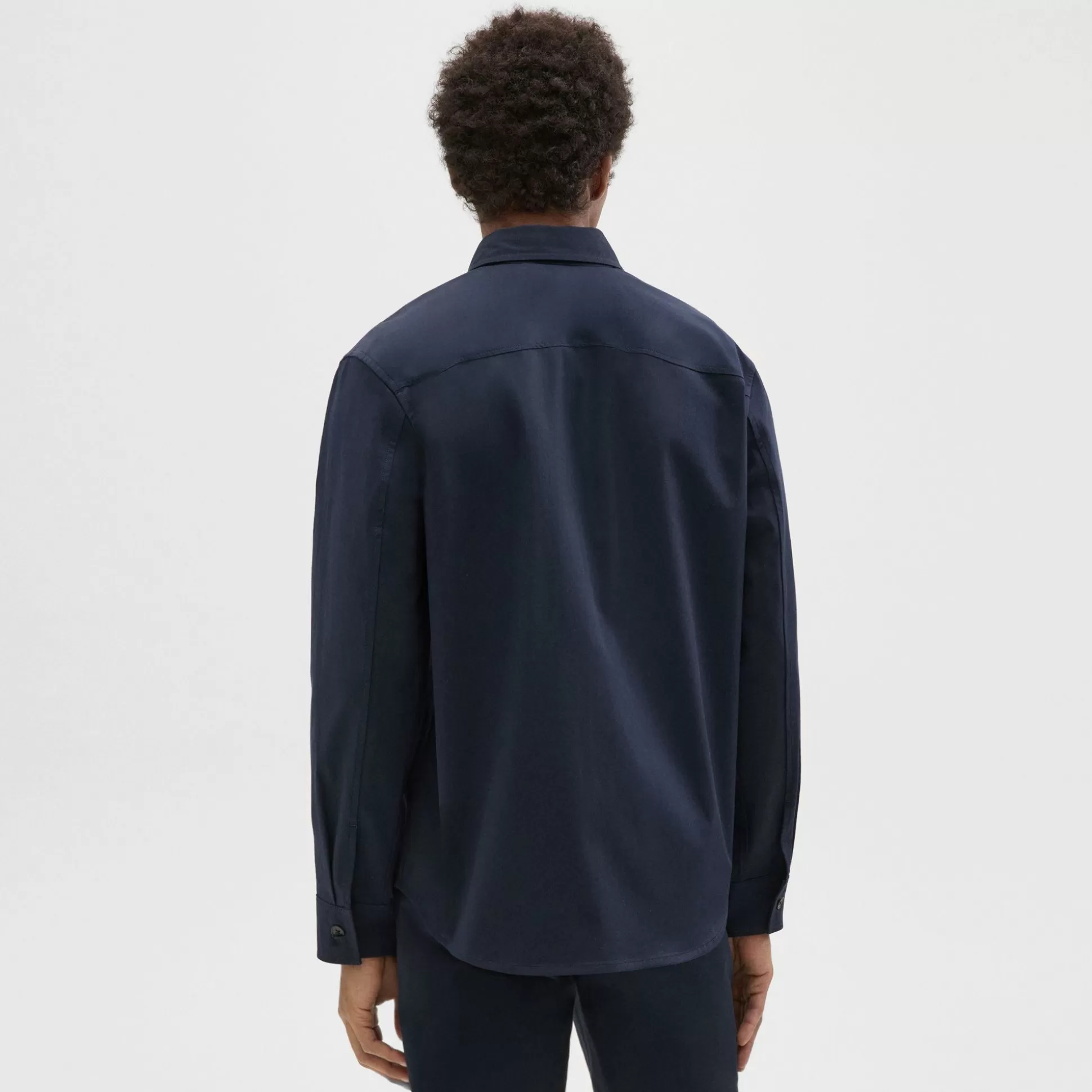 Theory Garvin Shirt Jacket In Organic Cotton-Men Shirts