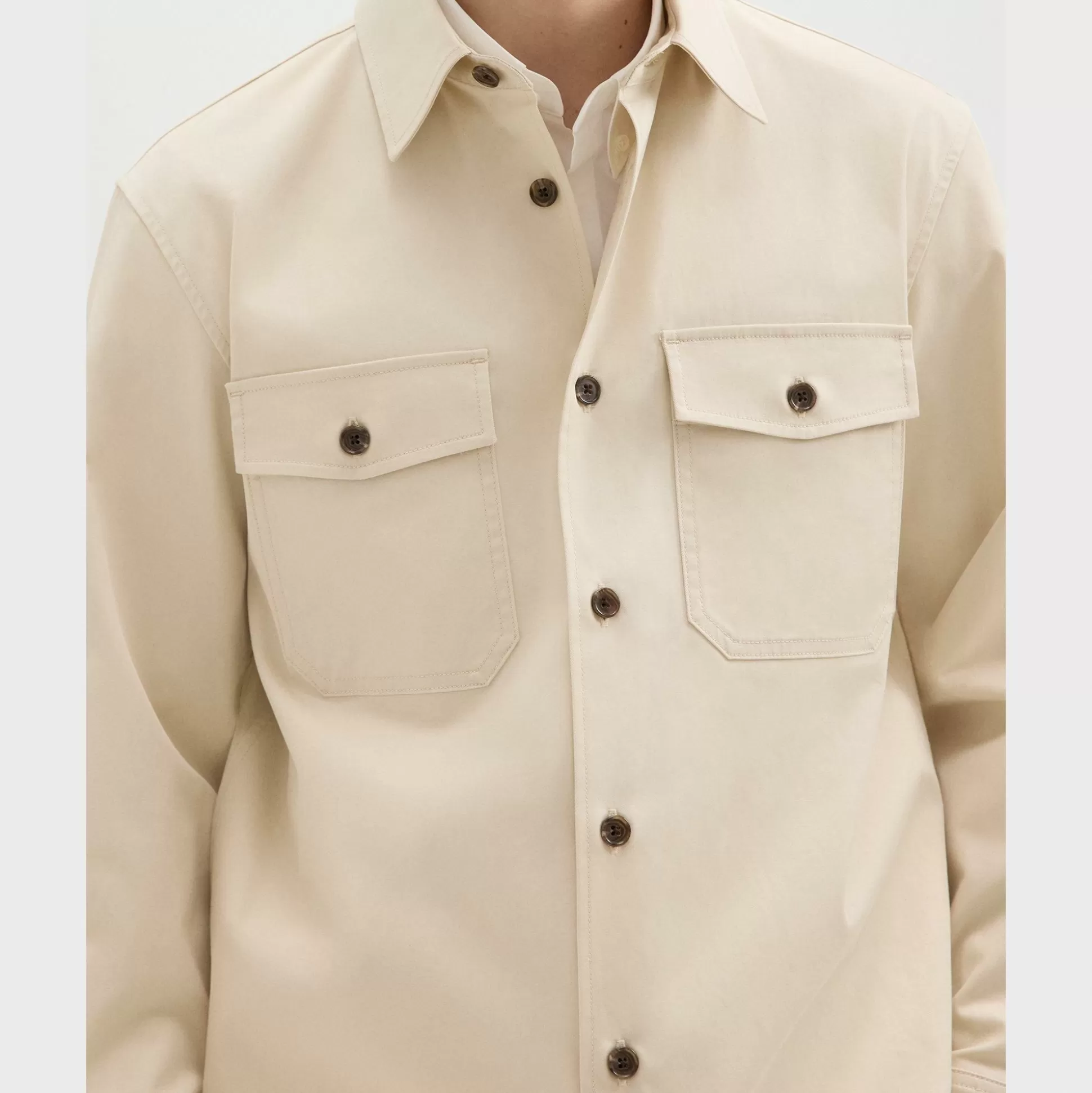 Theory Garvin Shirt Jacket In Organic Cotton-Men Shirts