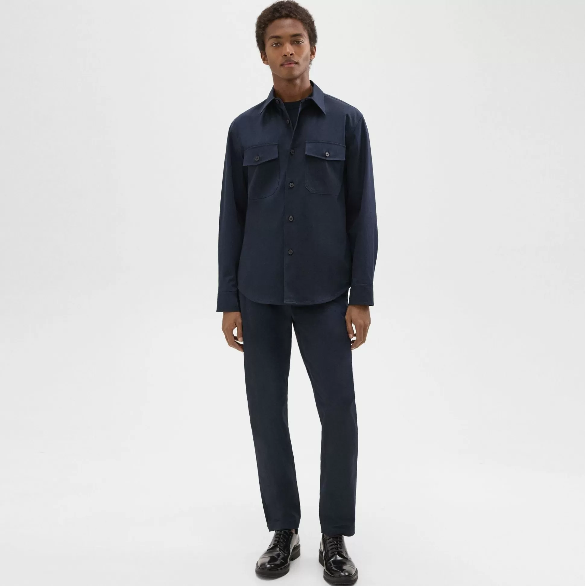 Theory Garvin Shirt Jacket In Organic Cotton-Men Shirts