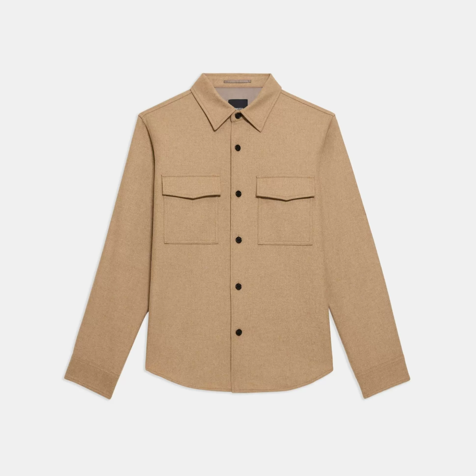 Theory Garvin Shirt Jacket In Recycled Wool-Blend Flannel-Men Shirts