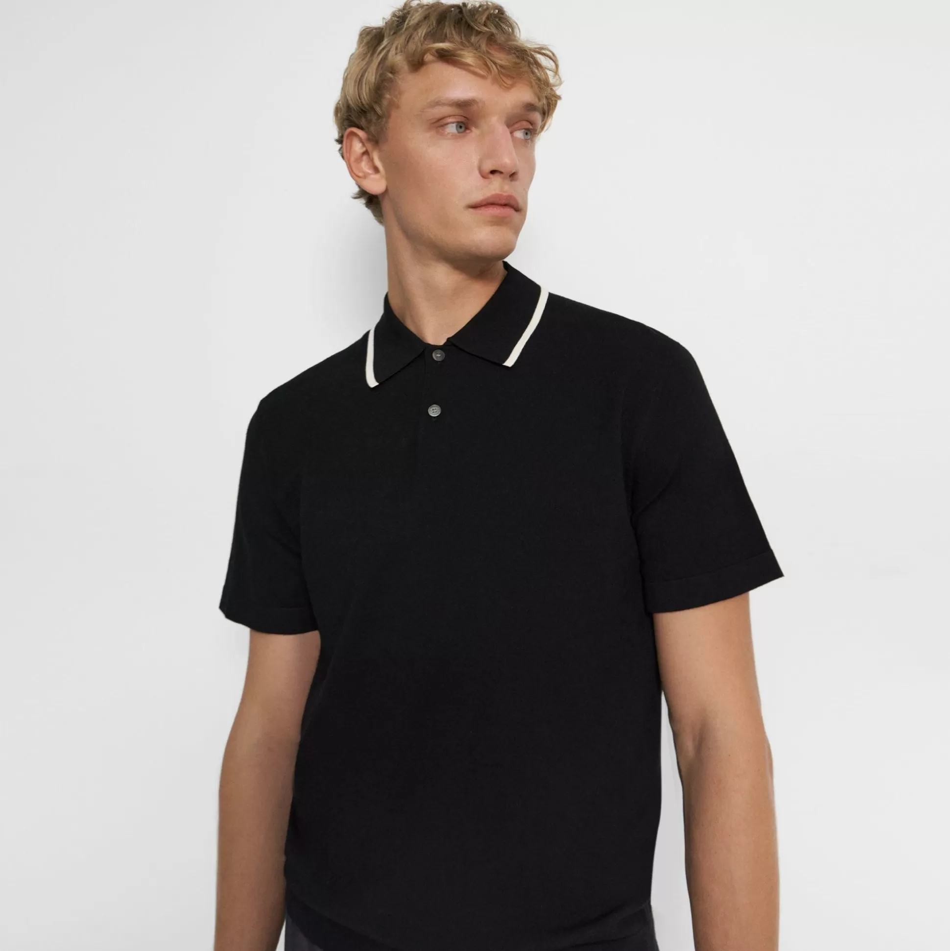 Theory Goris Polo Shirt In Fine Bilen-Men T-shirts + Polos | Sweaters + Cardigans