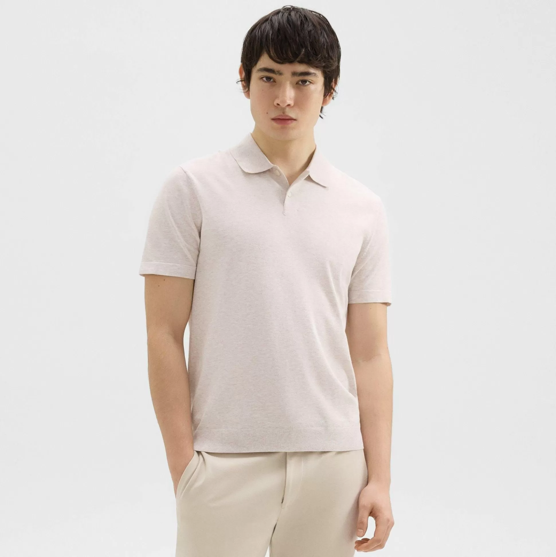 Theory Goris Polo Shirt In Light Bilen-Men T-shirts + Polos | Sweaters + Cardigans