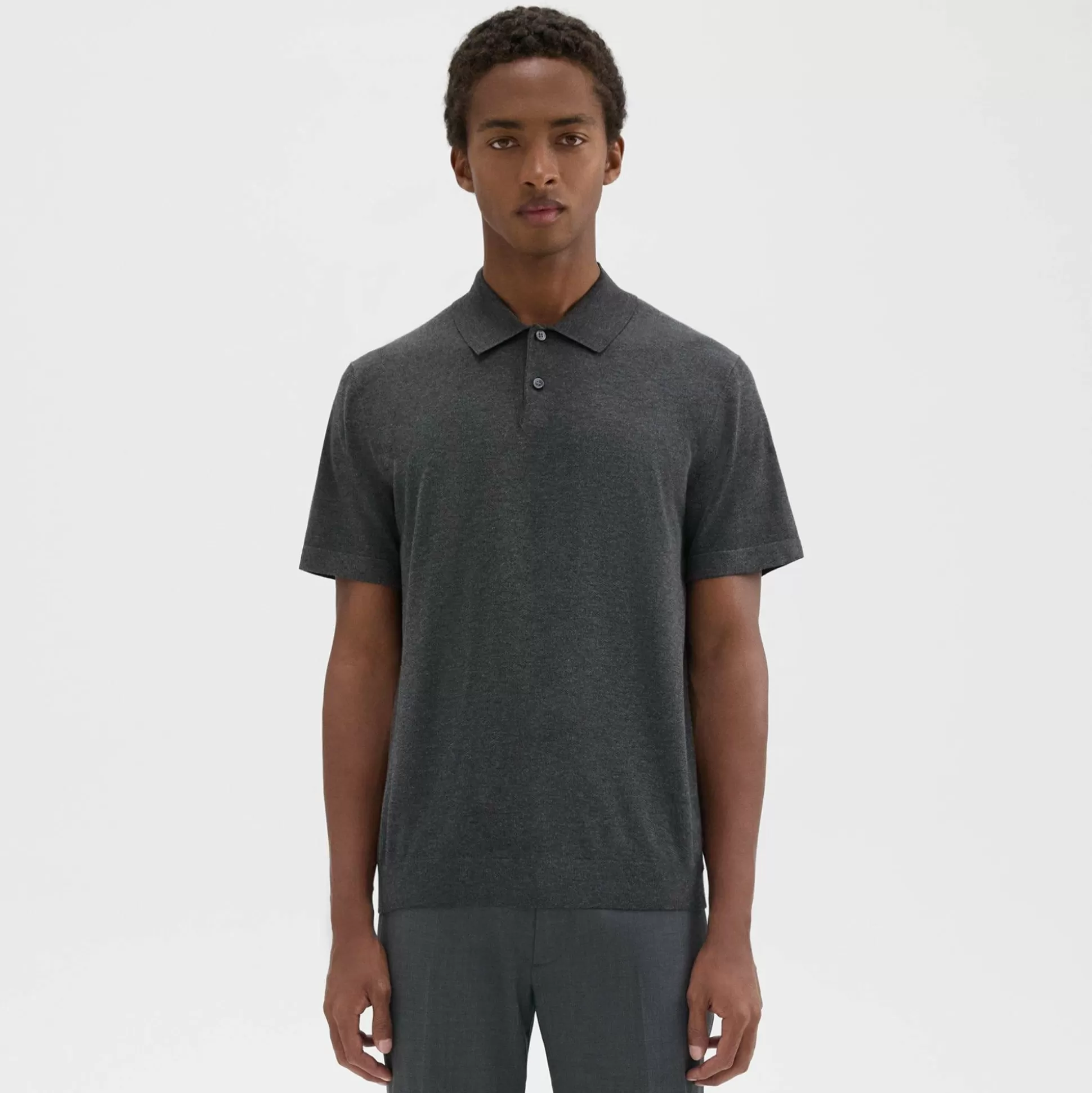 Theory Goris Polo Shirt In Light Bilen-Men T-shirts + Polos | Sweaters + Cardigans