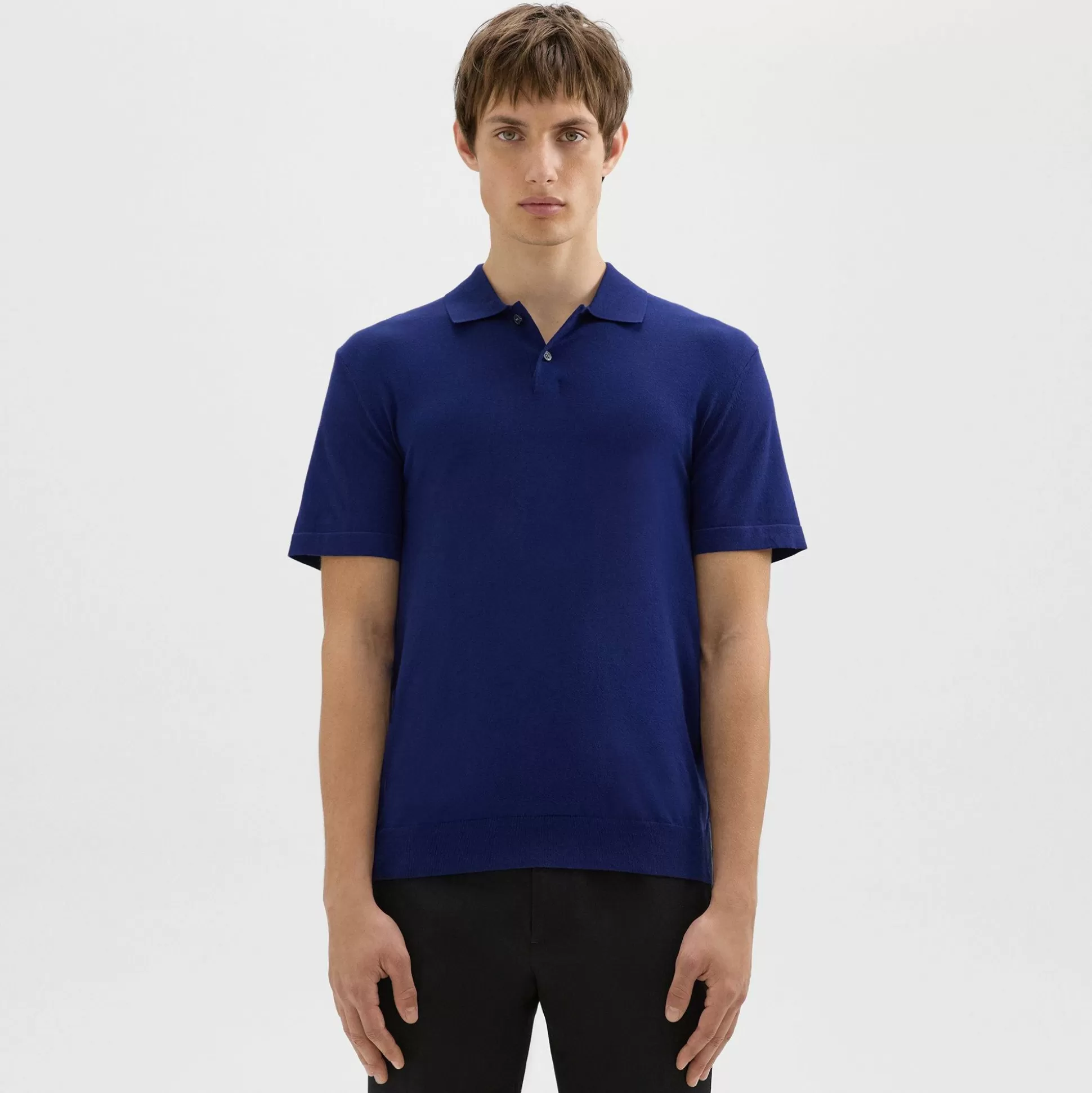 Theory Goris Polo Shirt In Light Bilen-Men T-shirts + Polos | Sweaters + Cardigans