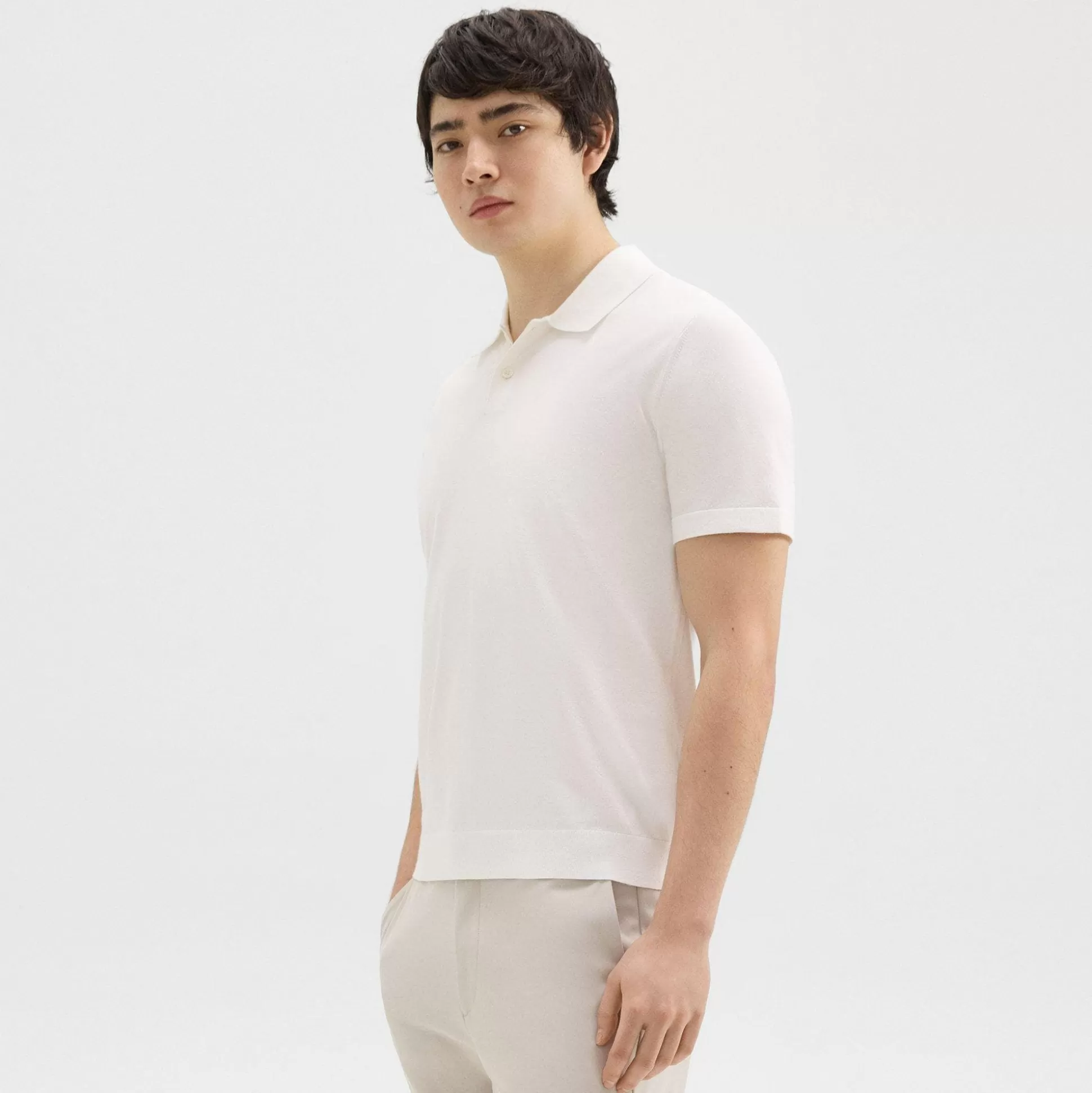 Theory Goris Polo Shirt In Light Bilen-Men T-shirts + Polos | Sweaters + Cardigans