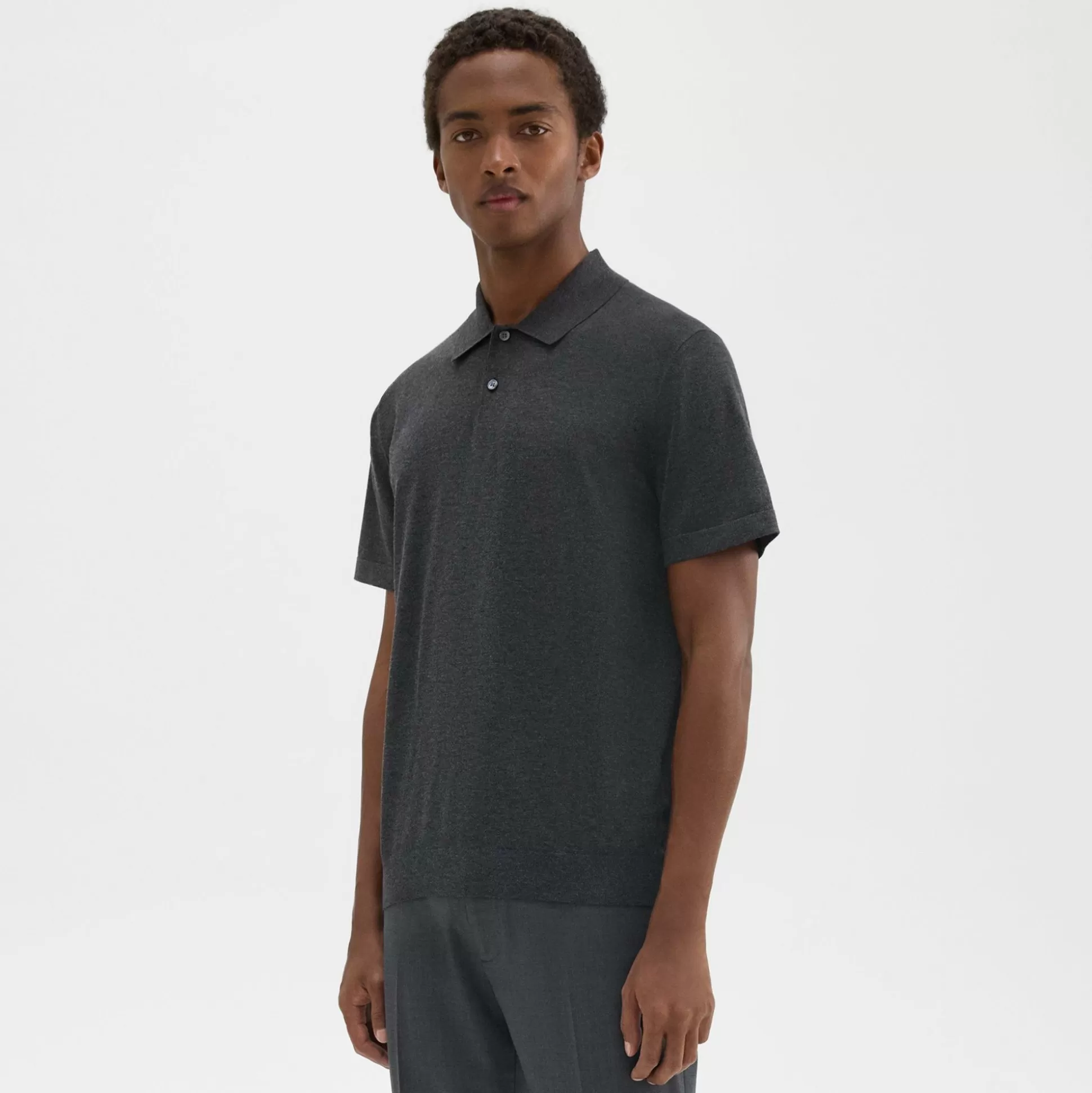 Theory Goris Polo Shirt In Light Bilen-Men T-shirts + Polos | Sweaters + Cardigans