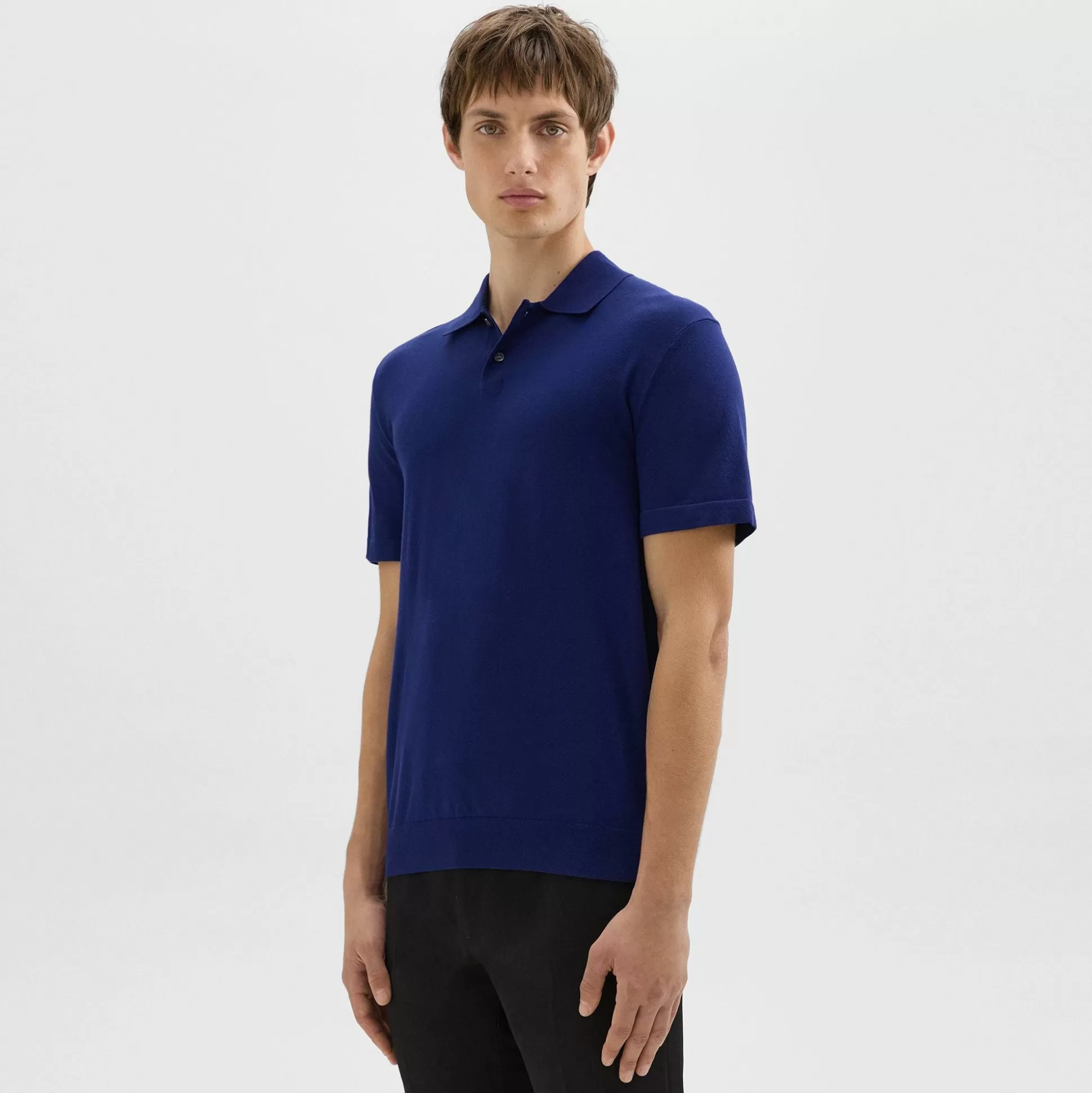 Theory Goris Polo Shirt In Light Bilen-Men T-shirts + Polos | Sweaters + Cardigans