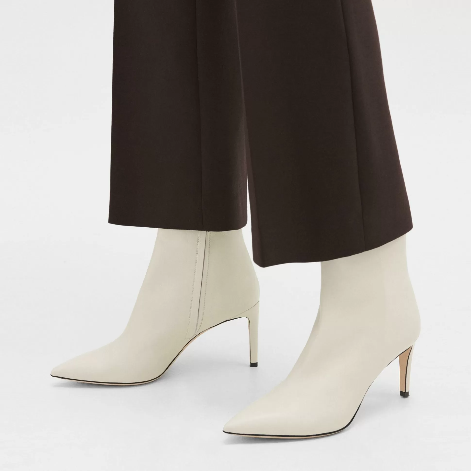 Theory Heel Bootie In Leather-Women Shoes