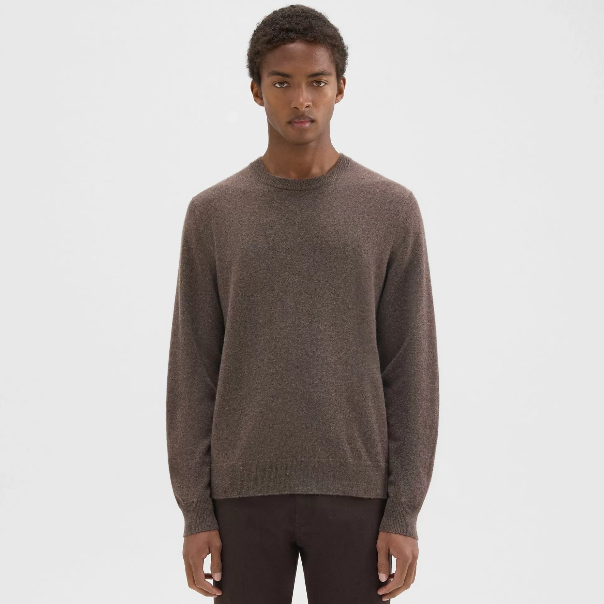 Theory Hilles Crewneck Sweater In Cashmere-Men Sweaters + Cardigans