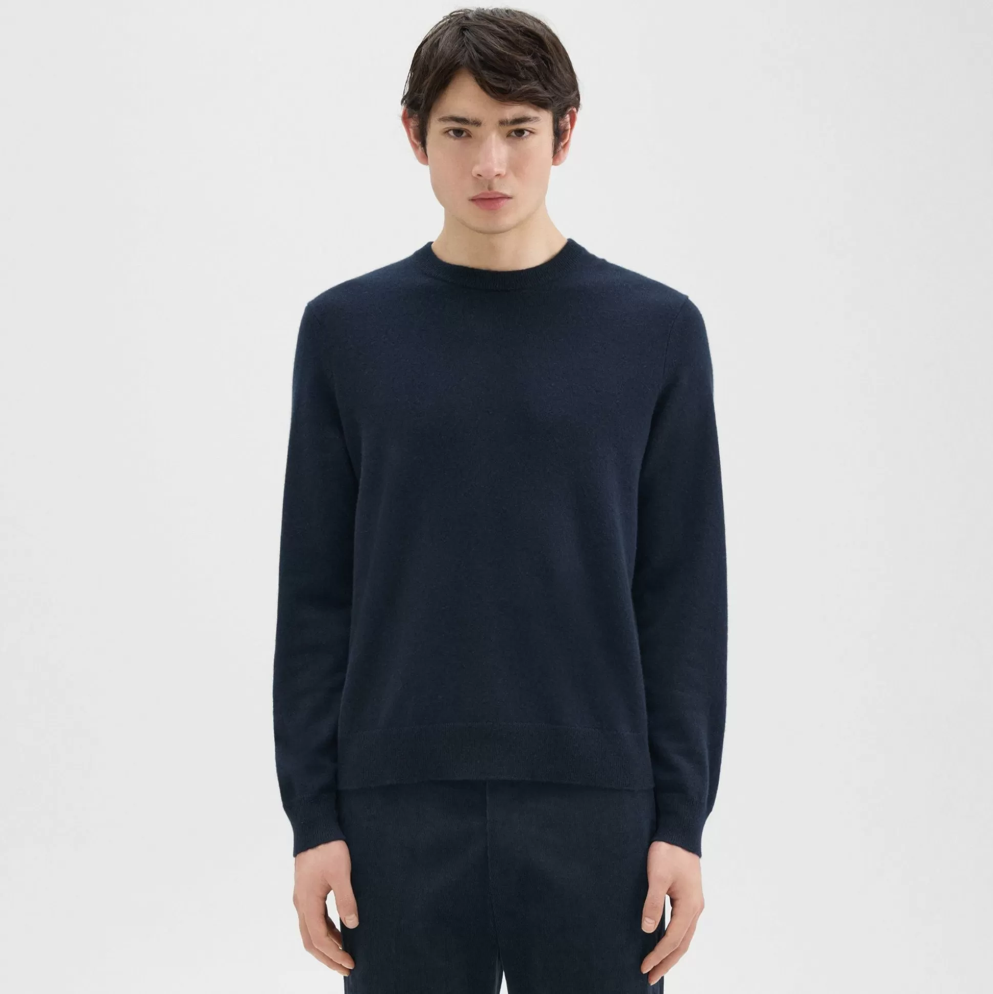 Theory Hilles Crewneck Sweater In Cashmere-Men Sweaters + Cardigans