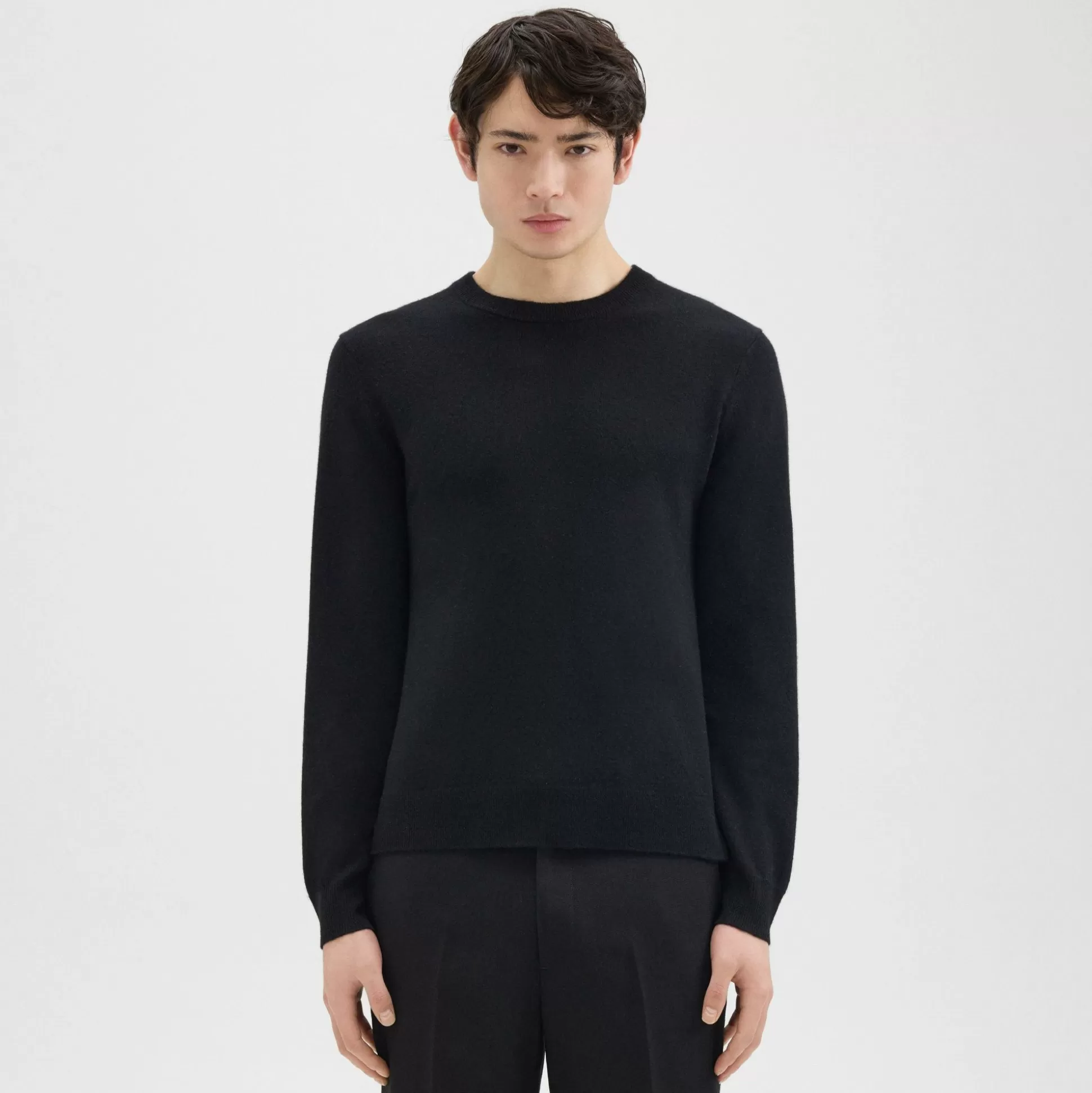 Theory Hilles Crewneck Sweater In Cashmere-Men Sweaters + Cardigans