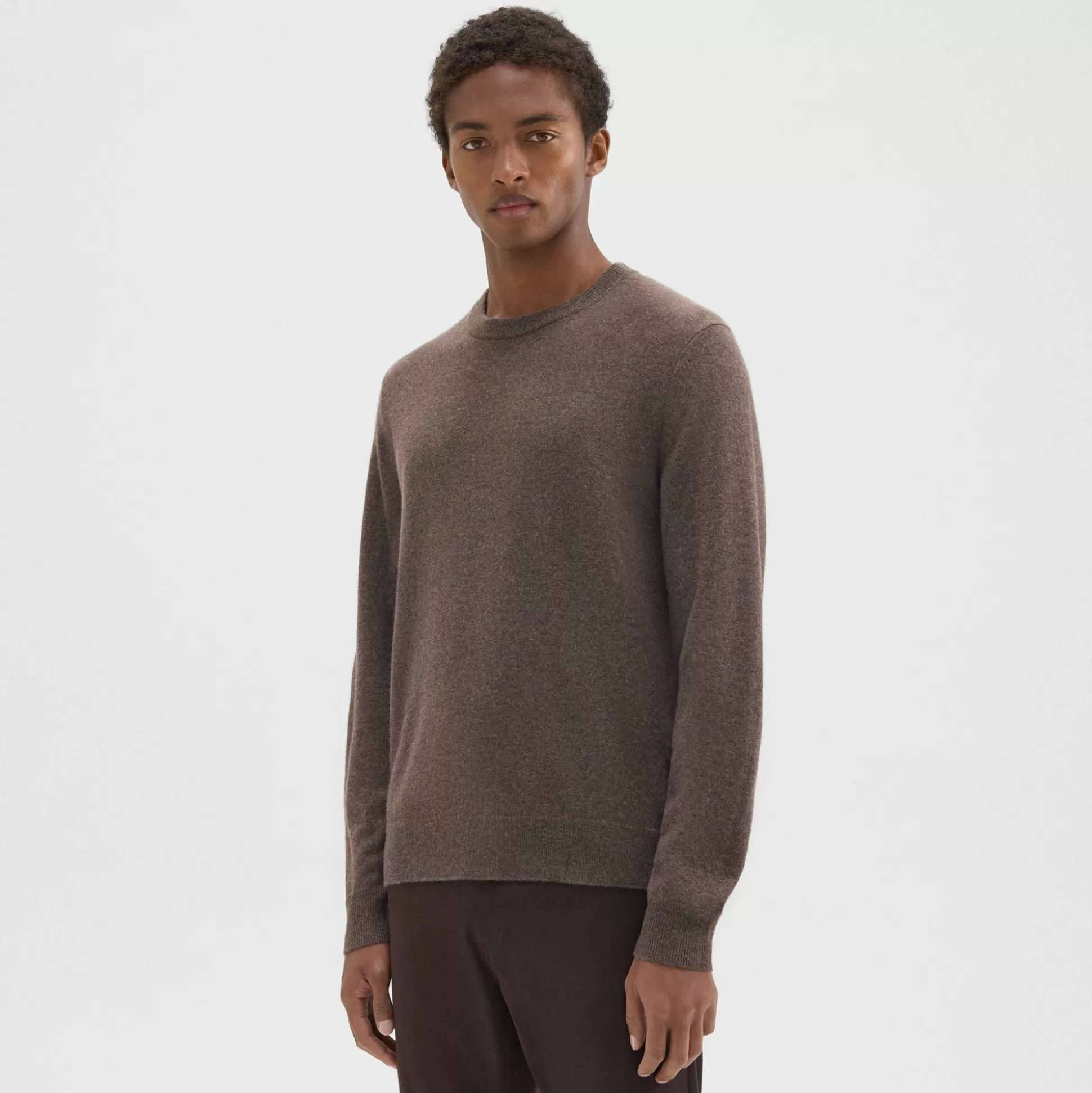 Theory Hilles Crewneck Sweater In Cashmere-Men Sweaters + Cardigans