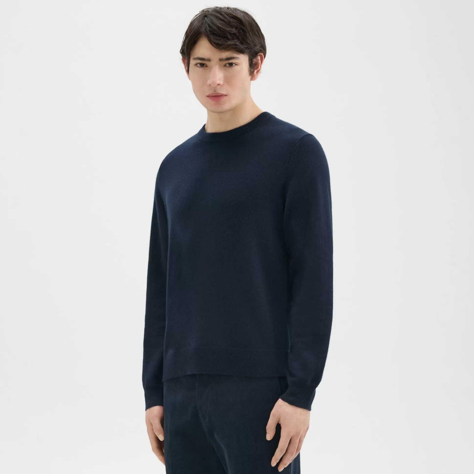 Theory Hilles Crewneck Sweater In Cashmere-Men Sweaters + Cardigans