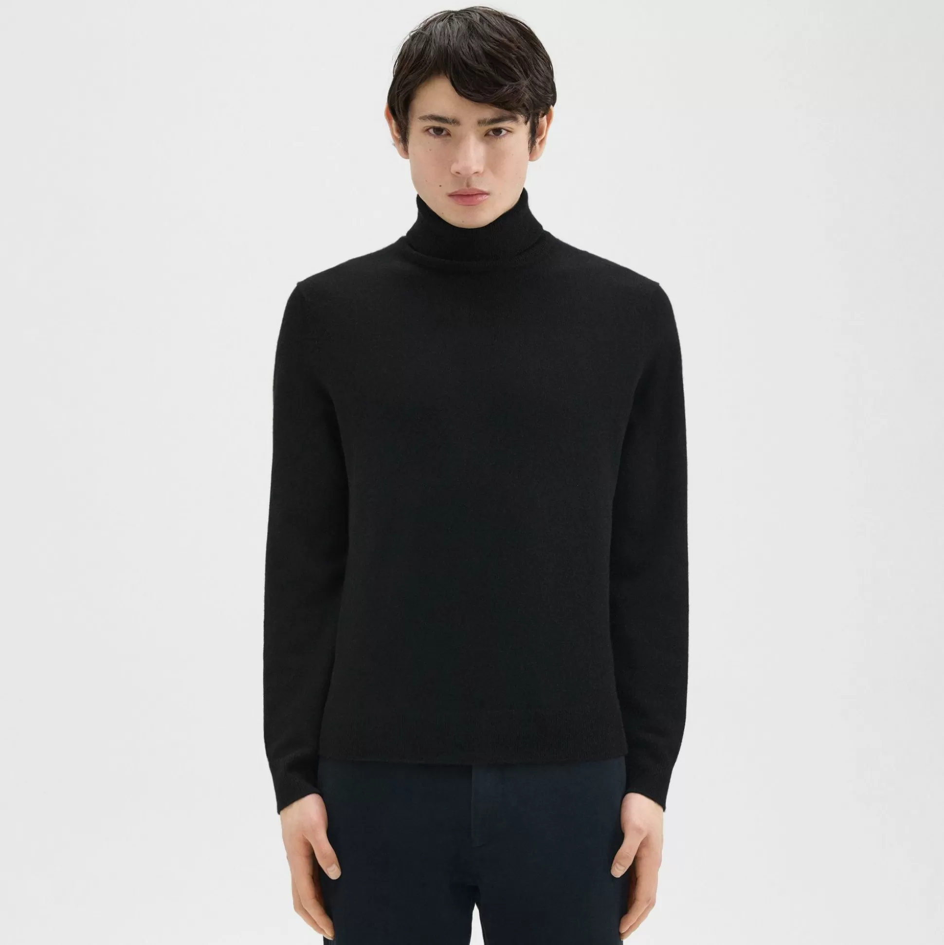 Theory Hilles Turtleneck Sweater In Cashmere-Men Sweaters + Cardigans