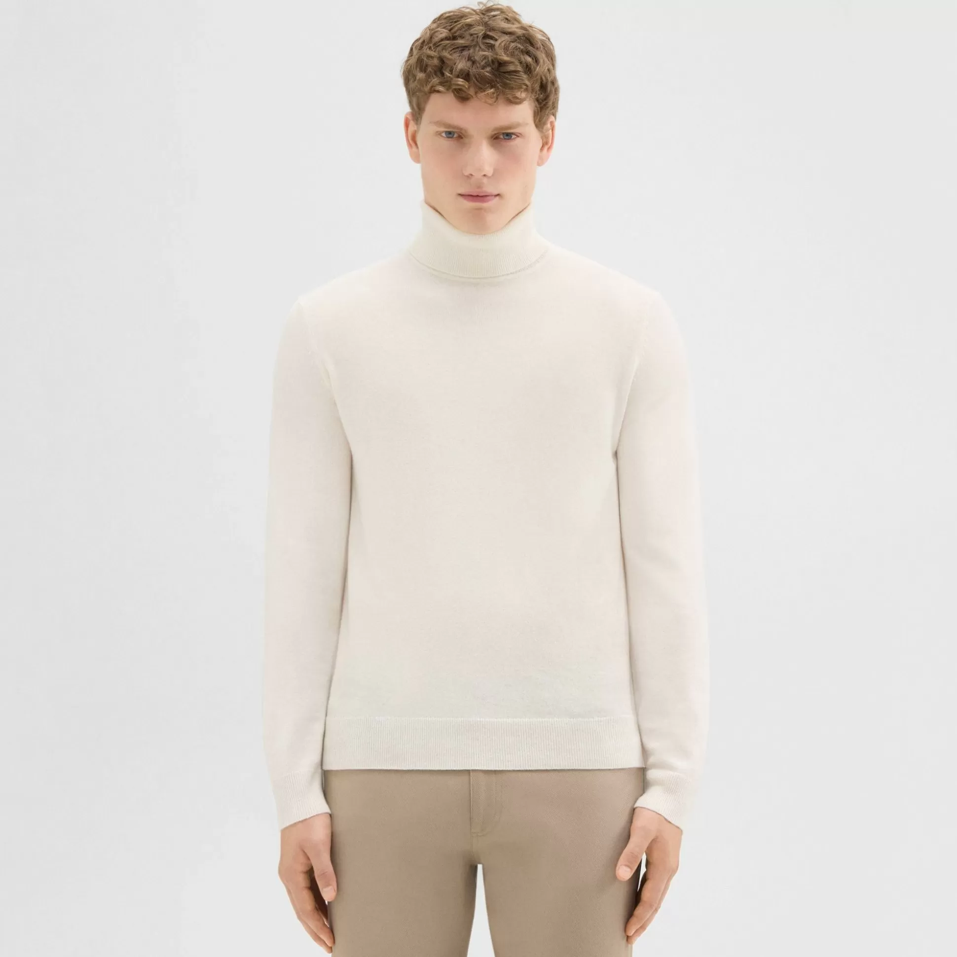 Theory Hilles Turtleneck Sweater In Cashmere-Men Sweaters + Cardigans