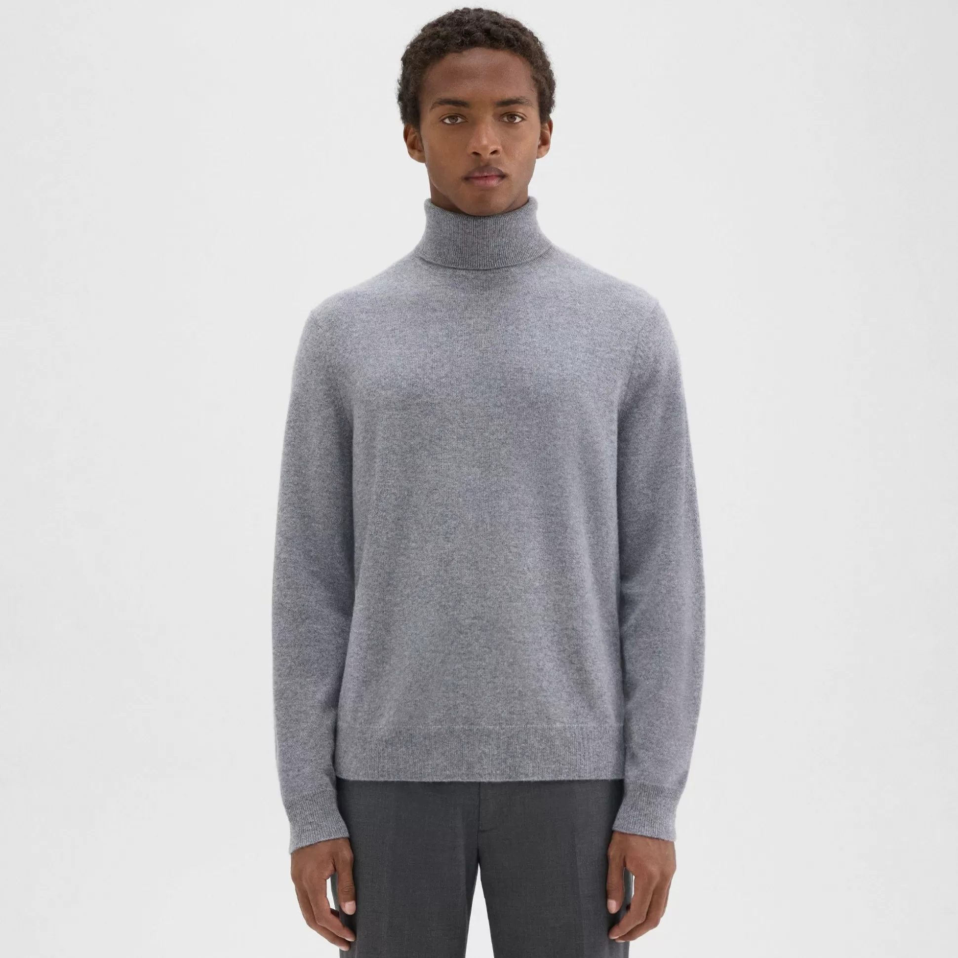 Theory Hilles Turtleneck Sweater In Cashmere-Men Sweaters + Cardigans