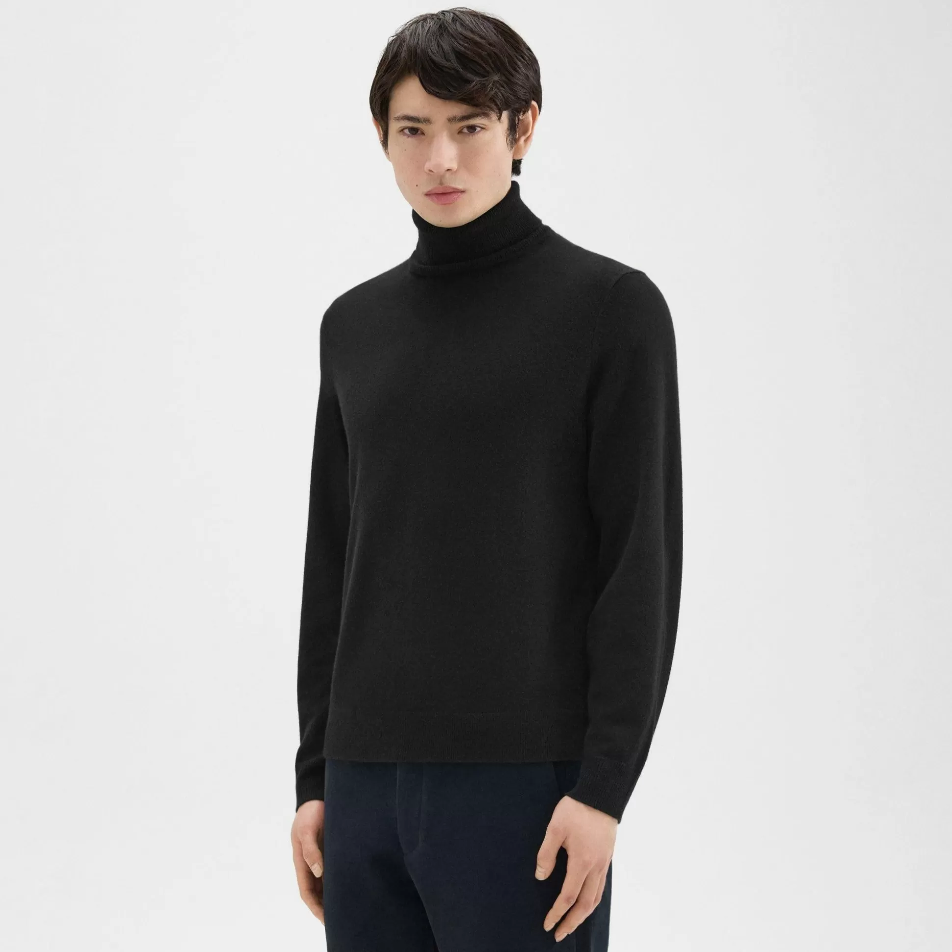 Theory Hilles Turtleneck Sweater In Cashmere-Men Sweaters + Cardigans