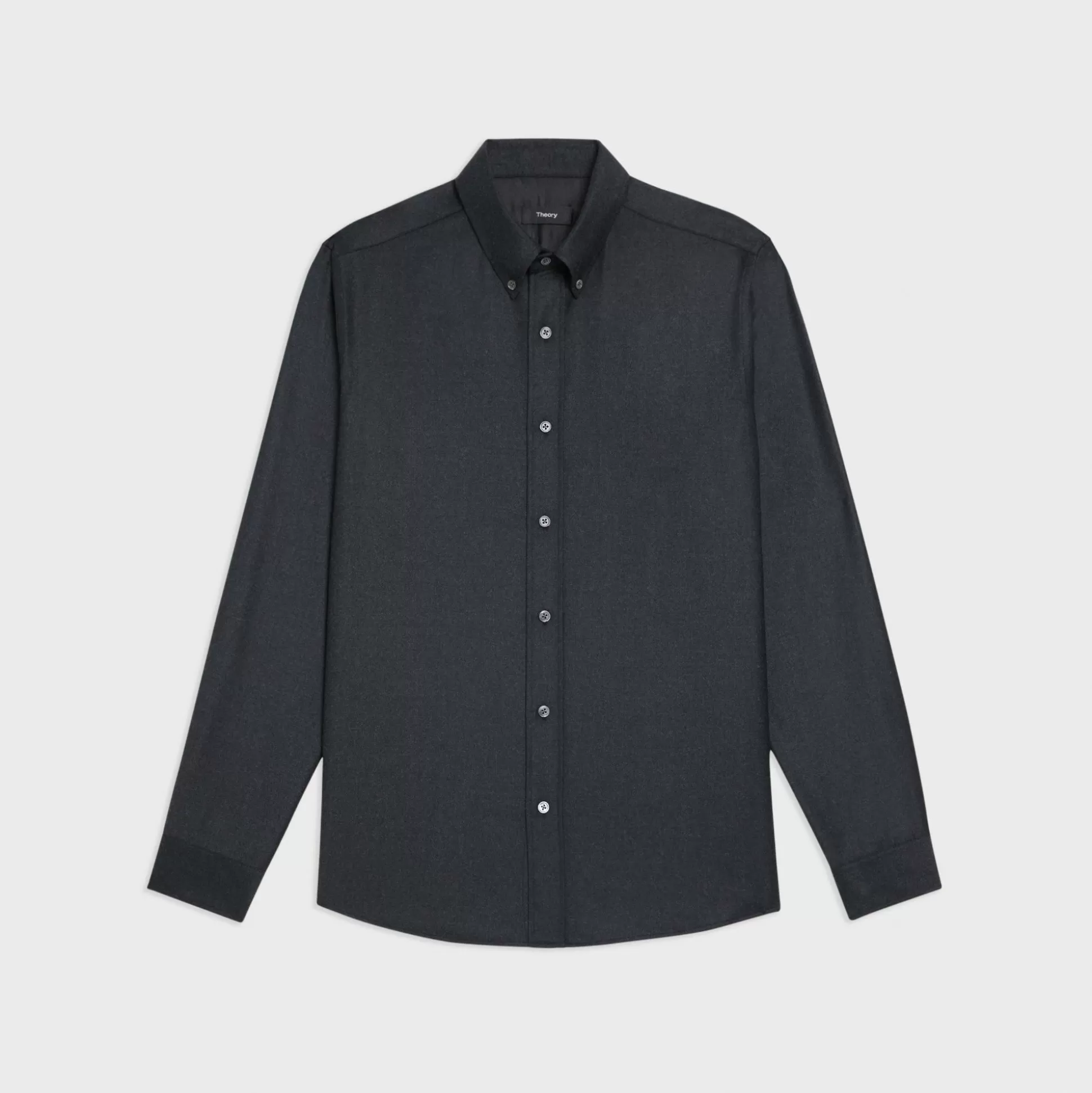 Theory Hugh Shirt In Wool Flannel-Men Shirts