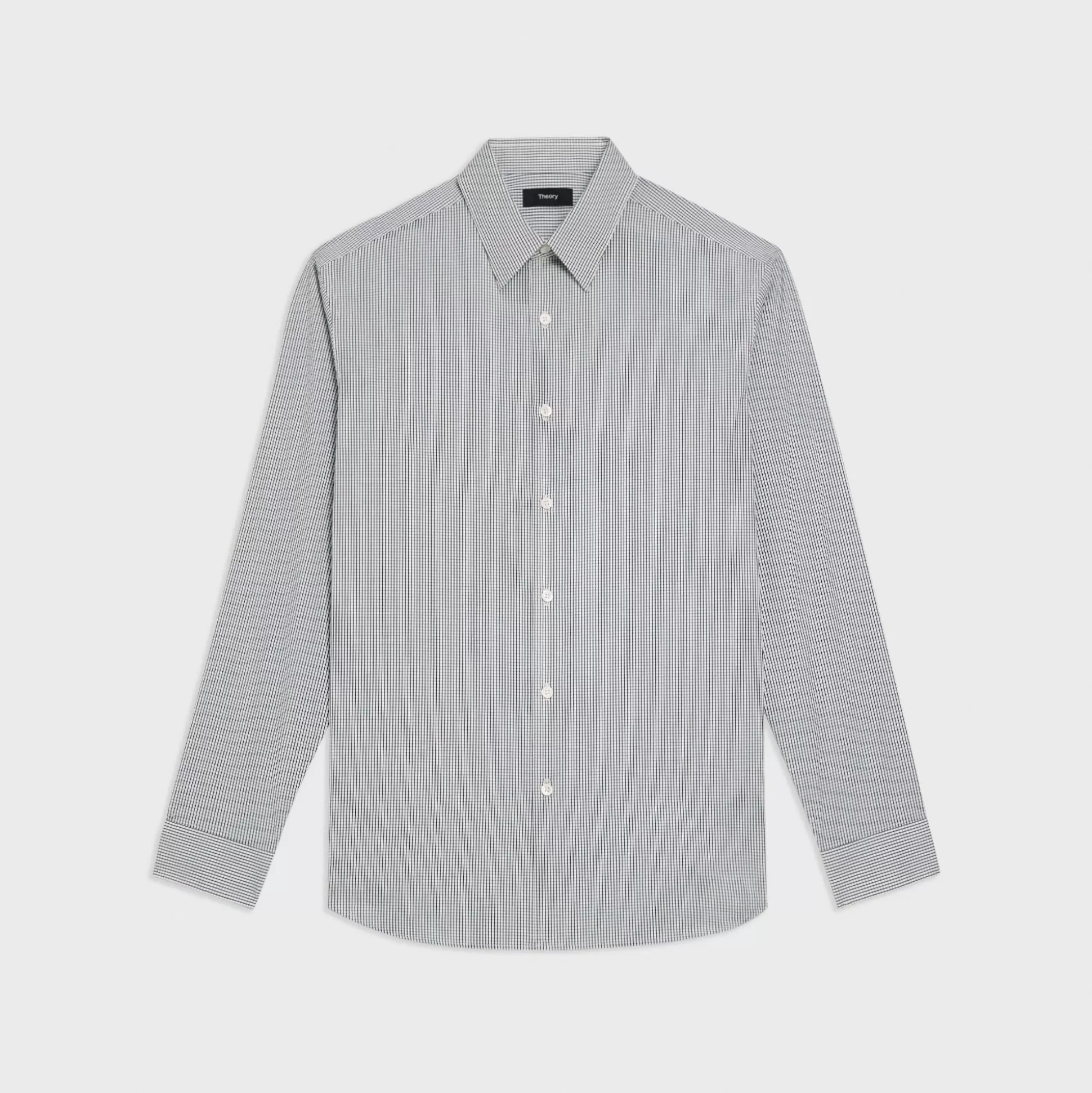 Theory Irving Shirt In Checked Good Cotton-Men Shirts