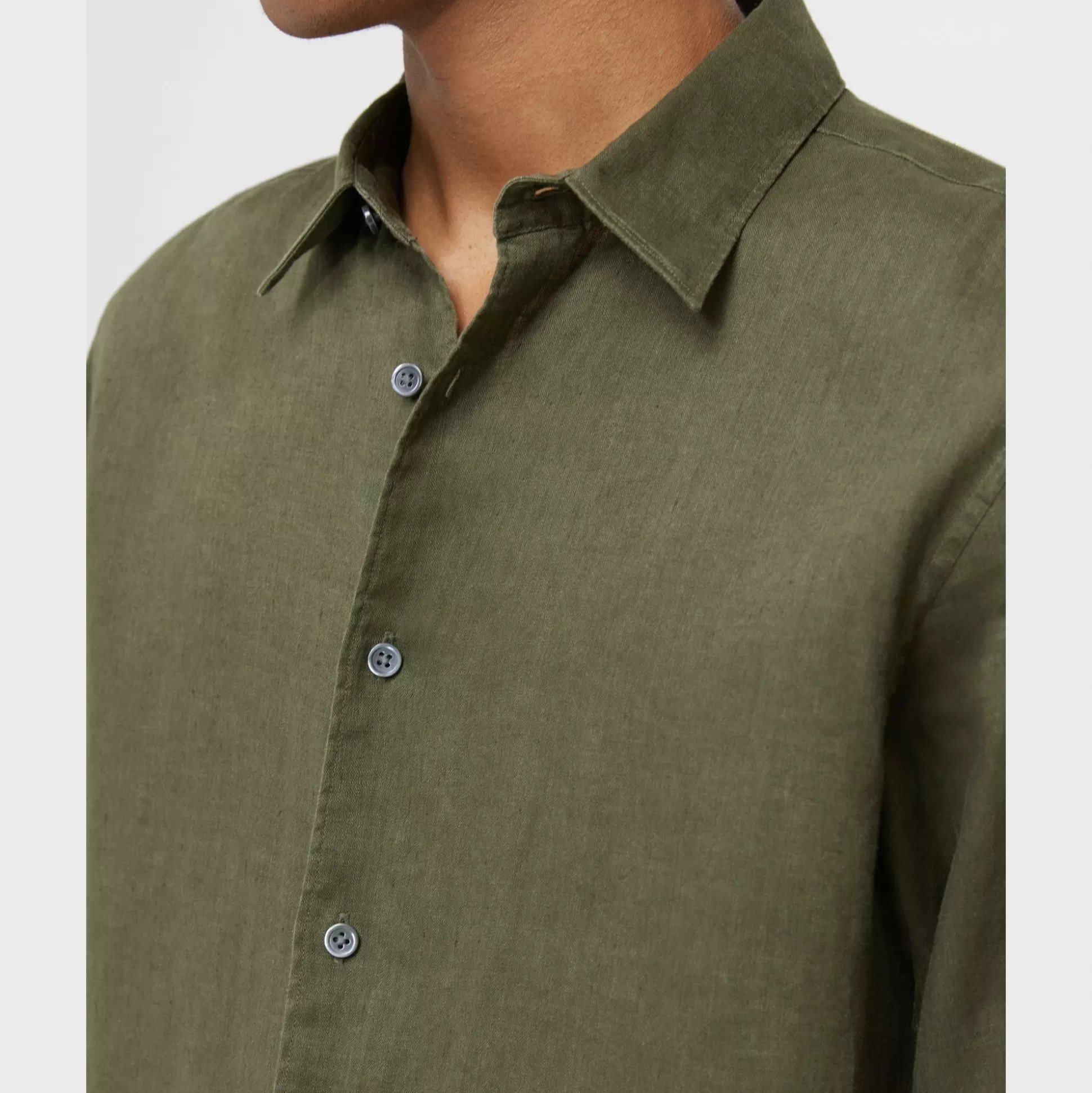 Theory Irving Shirt In Relaxed Linen-Men Shirts