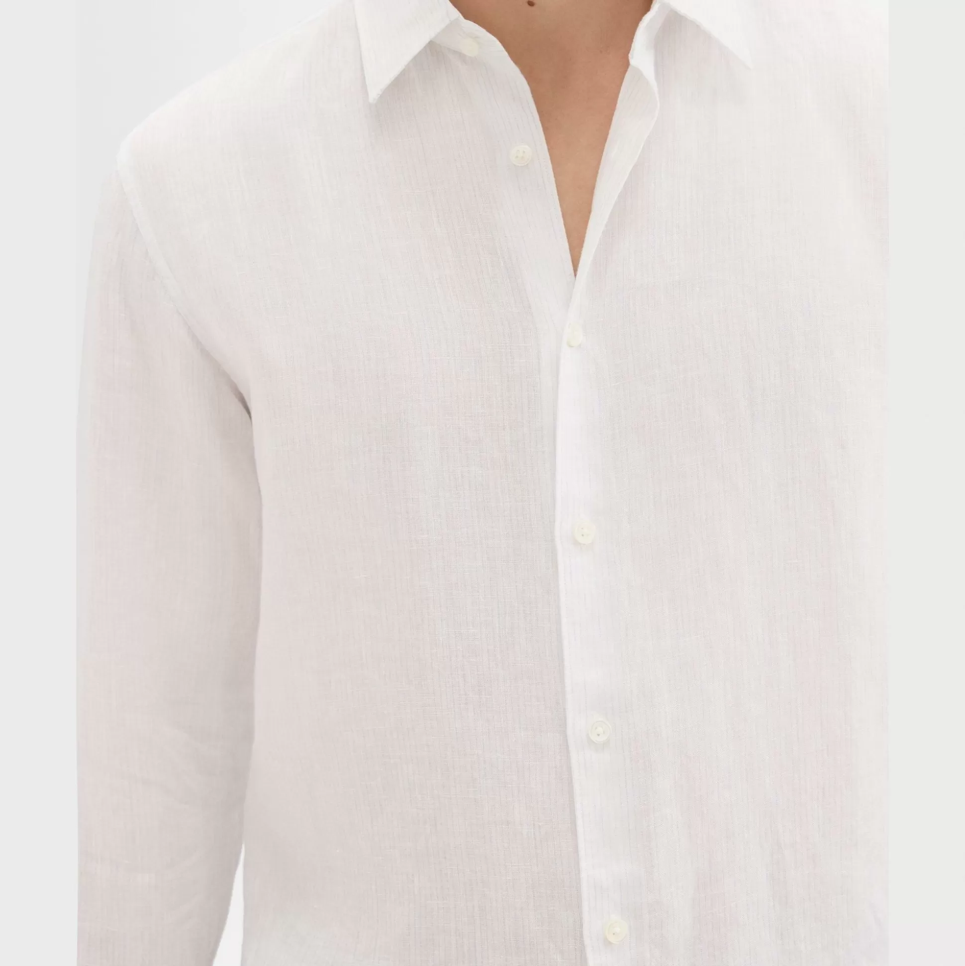 Theory Irving Shirt In Relaxed Linen-Men Shirts