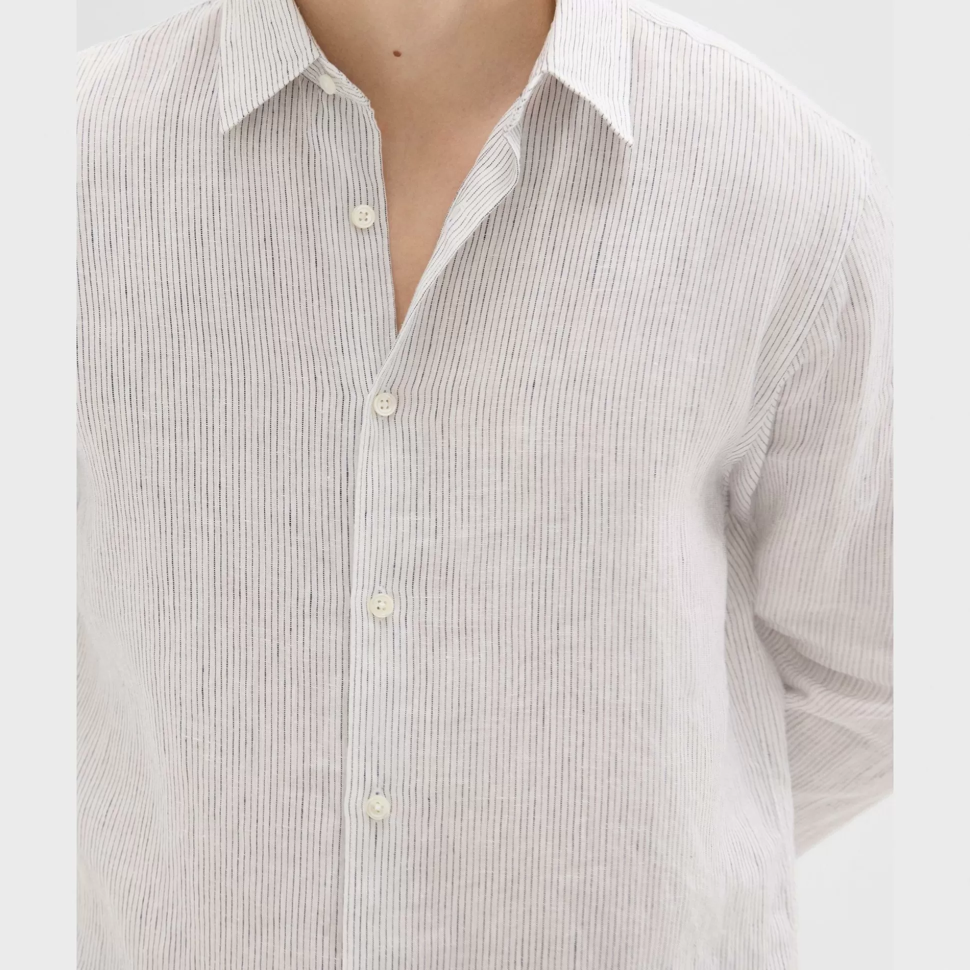 Theory Irving Shirt In Relaxed Linen-Men Shirts