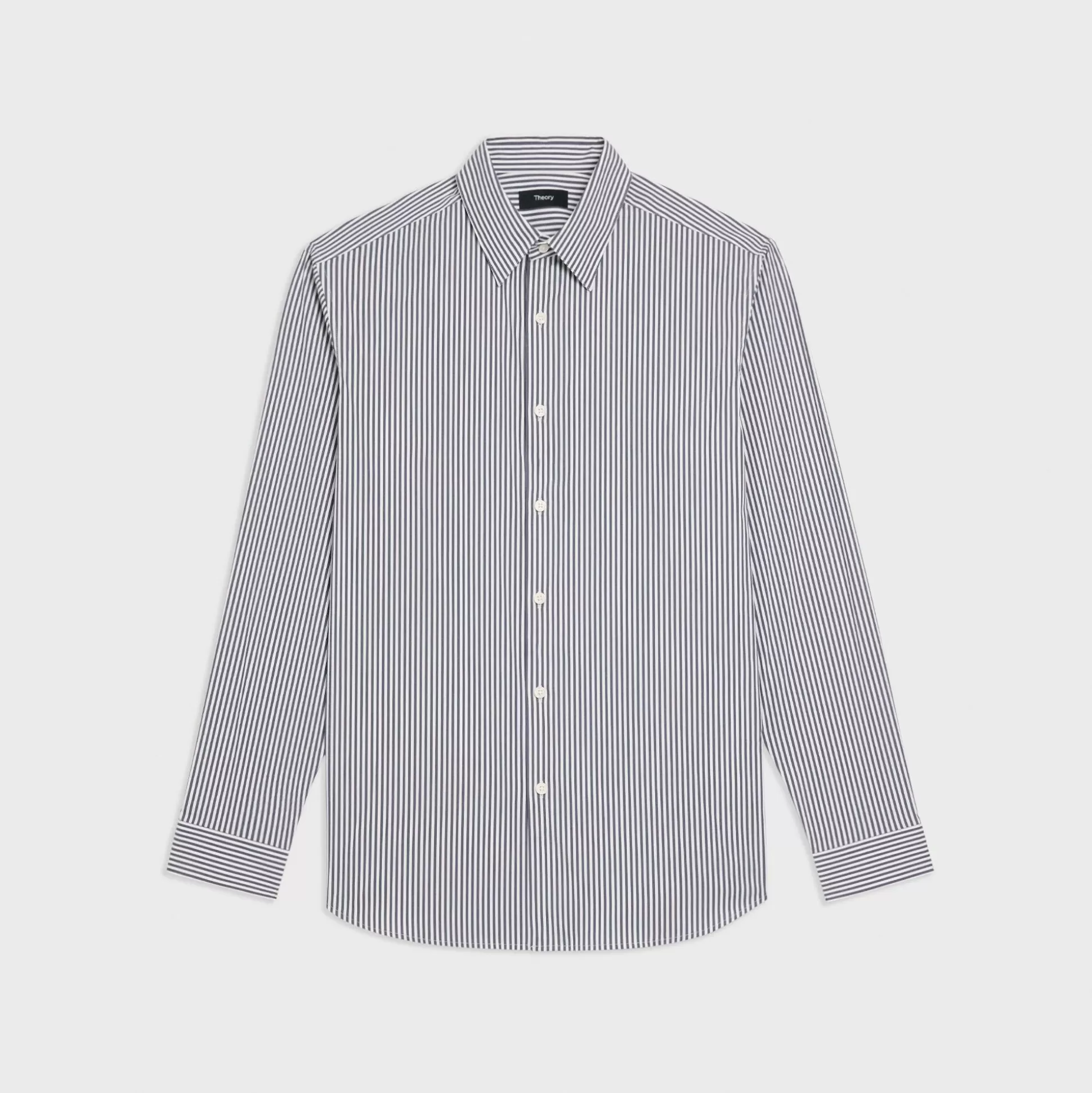 Theory Irving Shirt In Striped Good Cotton-Men Shirts