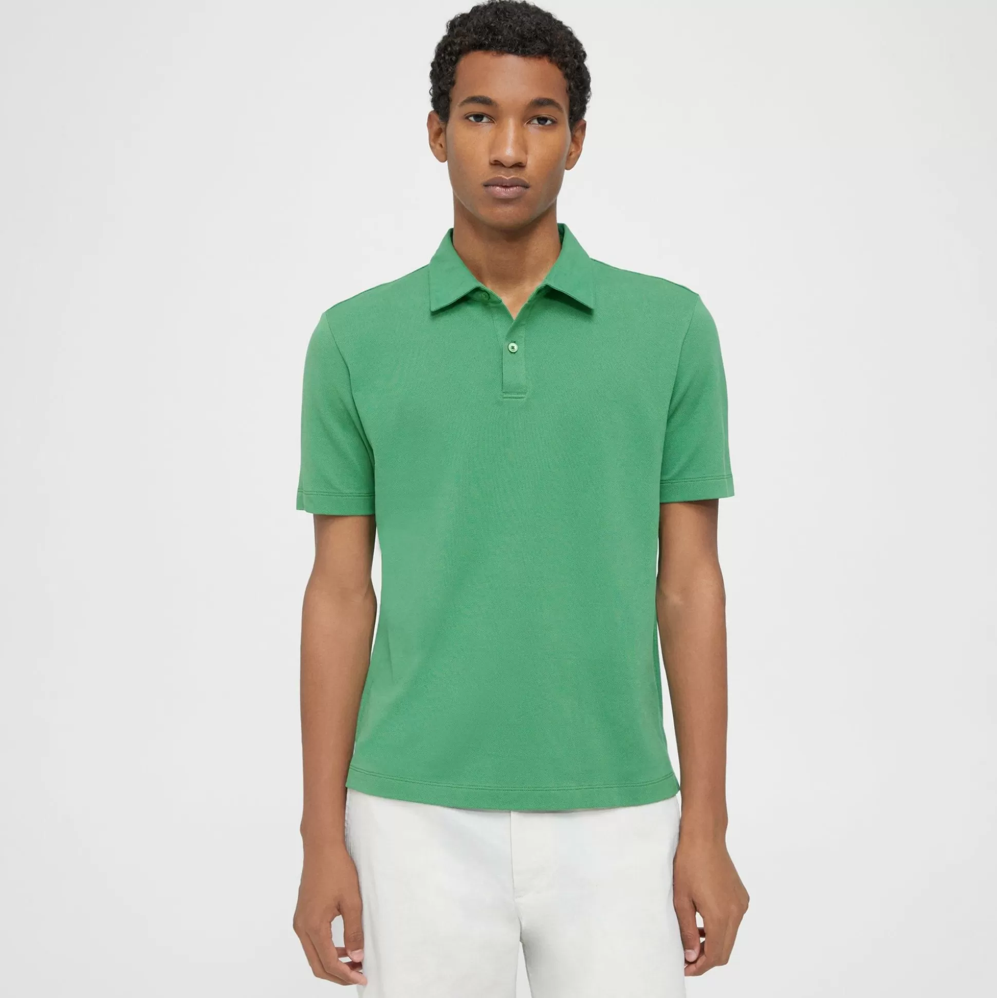 Theory Joffrey Polo Shirt In Function Pique-Men T-shirts + Polos