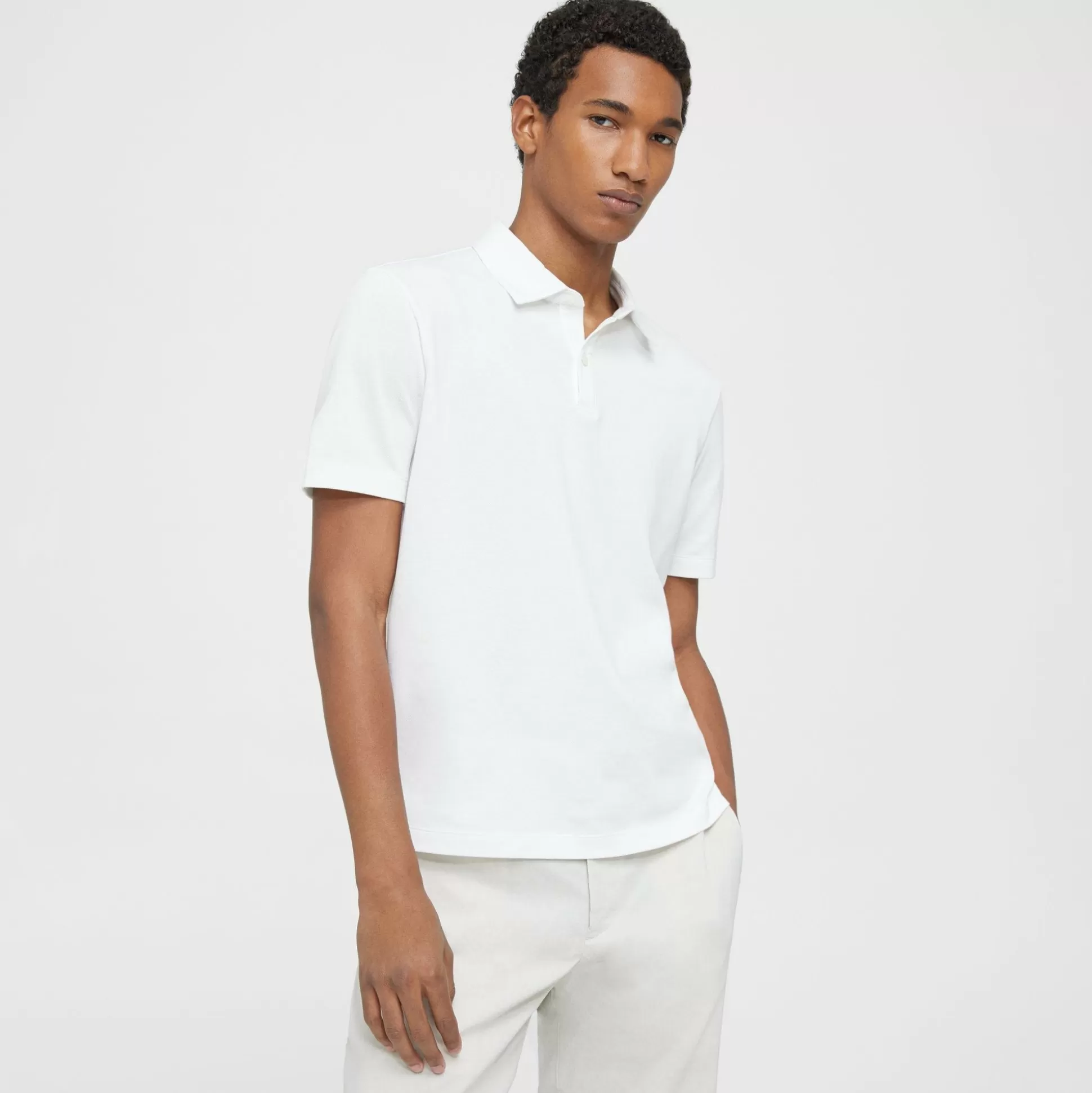 Theory Joffrey Polo Shirt In Function Pique-Men T-shirts + Polos