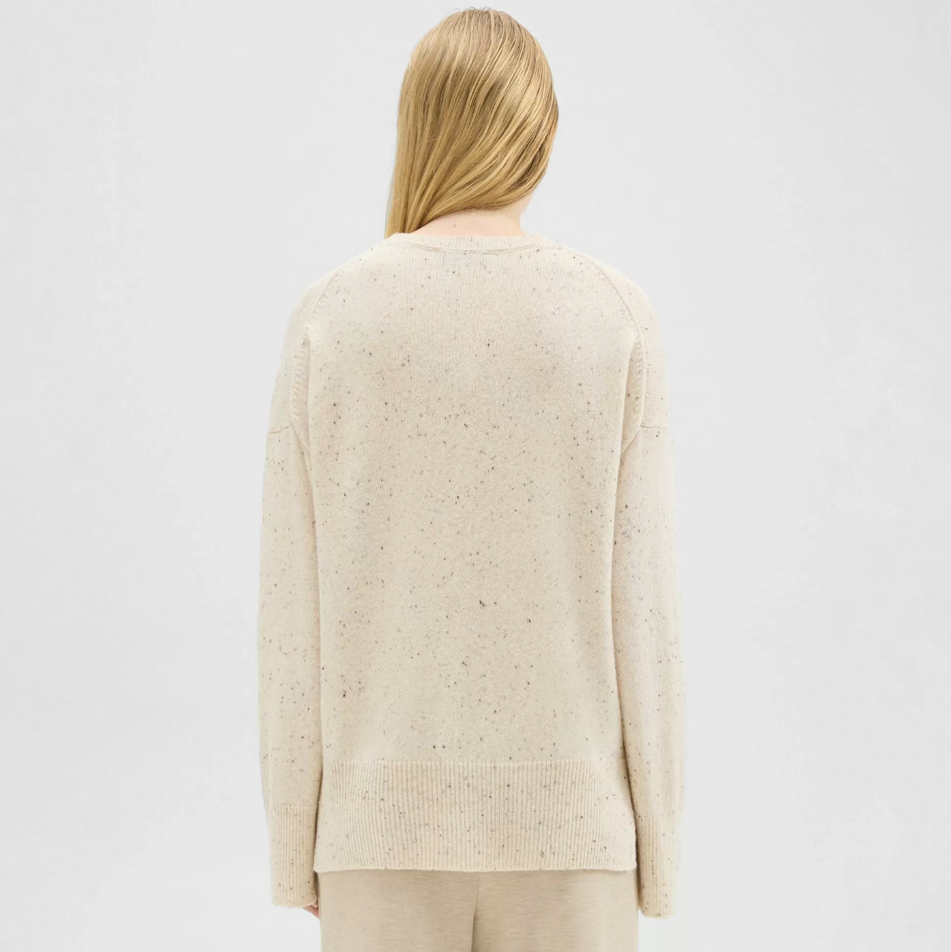 Theory Karenia Sweater In Donegal Wool-Cashmere-Women Sweaters + Cardigans