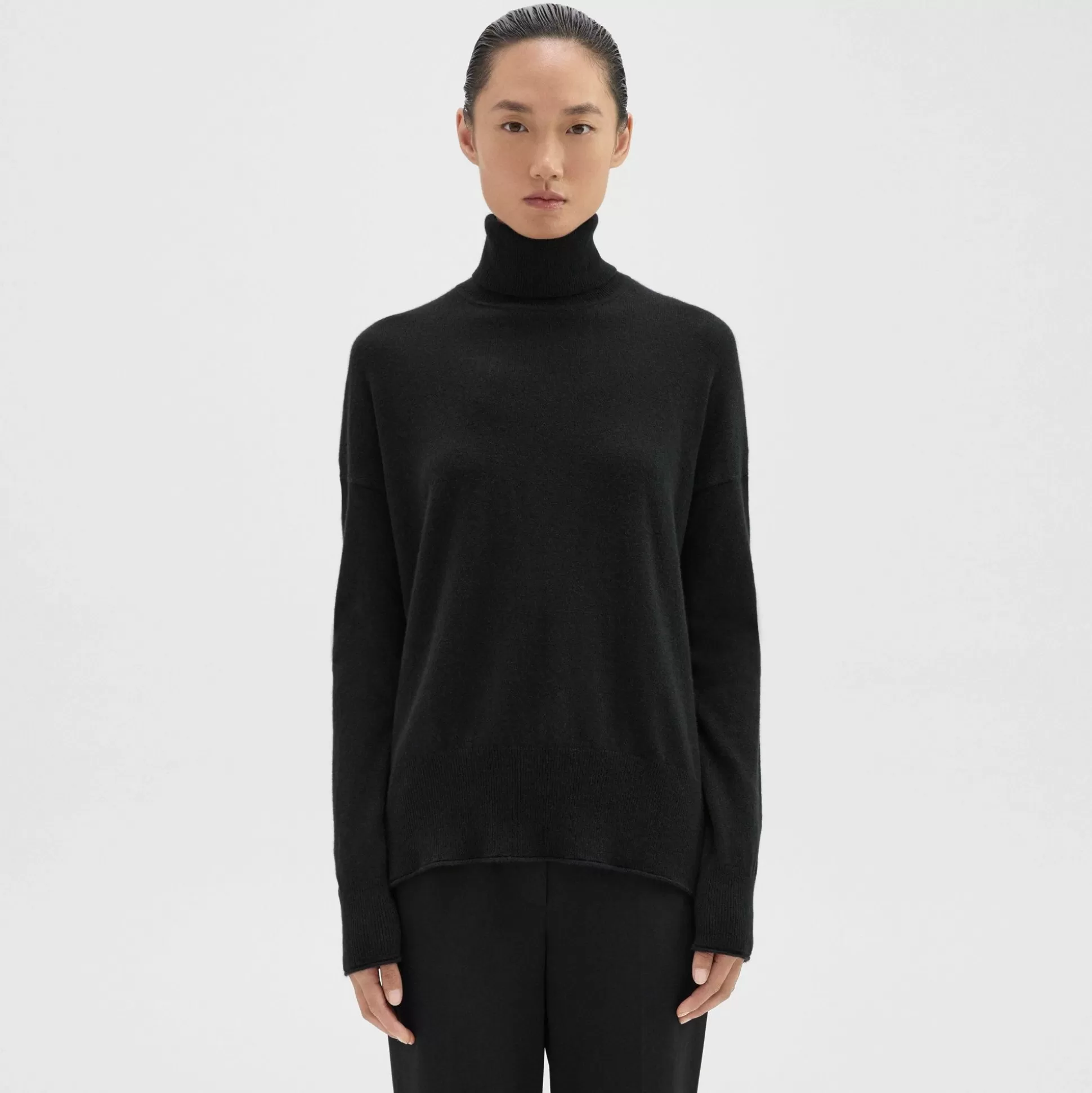 Theory Karenia Turtleneck Sweater In Cashmere-Women Sweaters + Cardigans