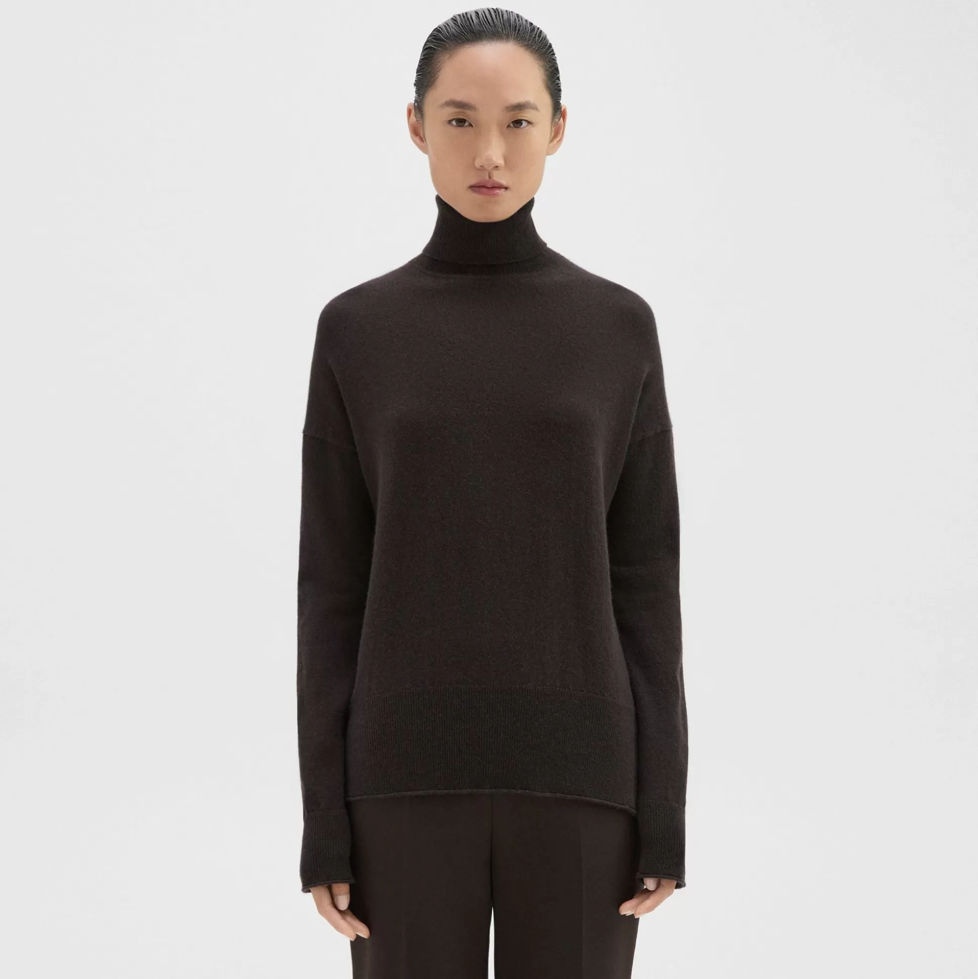 Theory Karenia Turtleneck Sweater In Cashmere-Women Sweaters + Cardigans