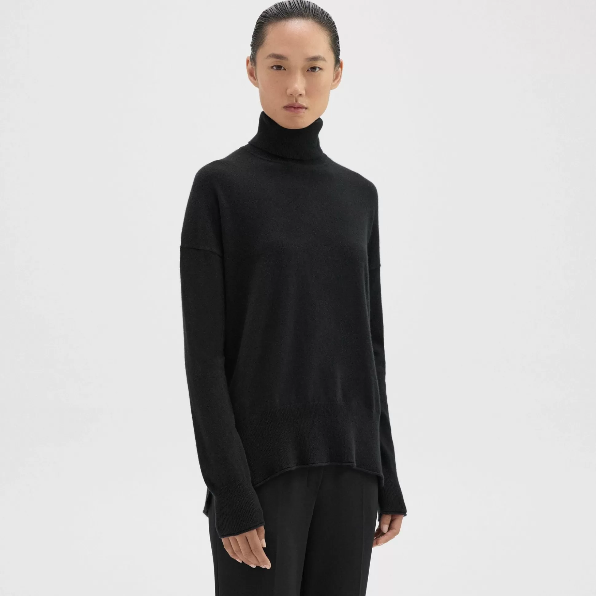 Theory Karenia Turtleneck Sweater In Cashmere-Women Sweaters + Cardigans