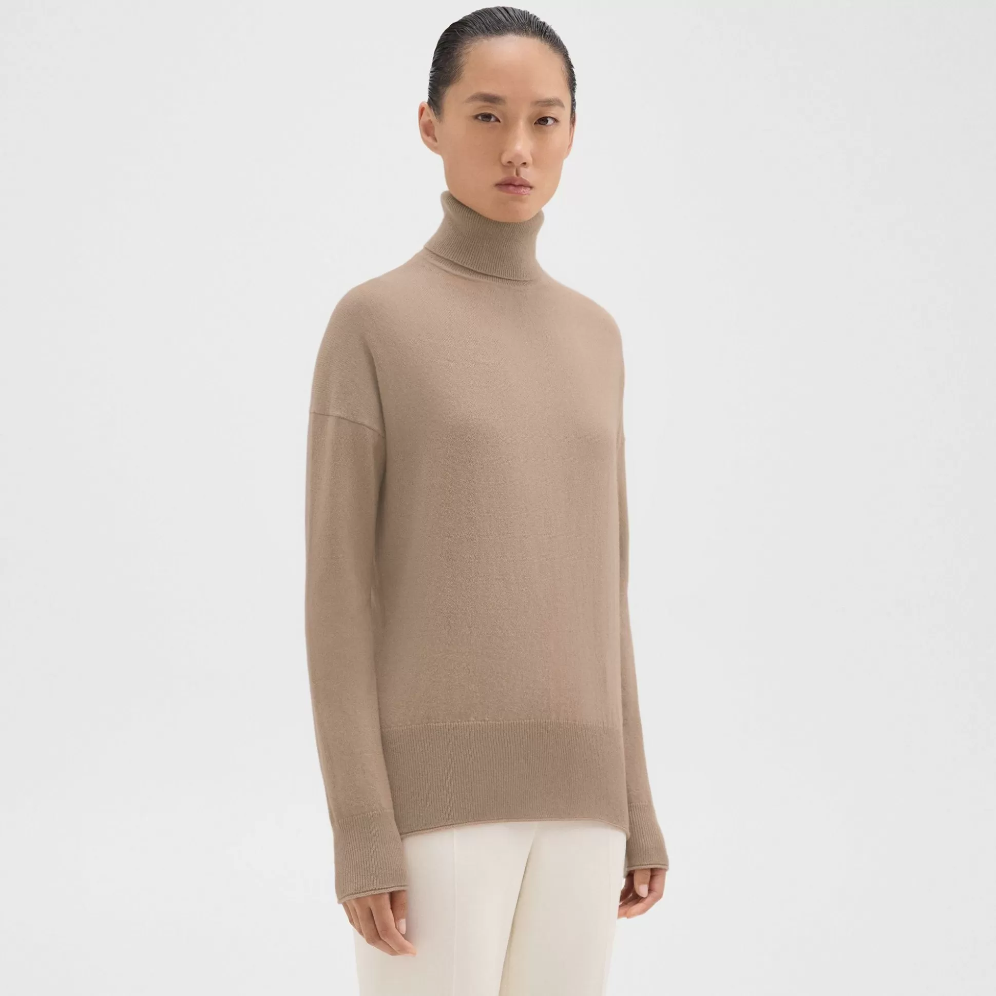 Theory Karenia Turtleneck Sweater In Cashmere-Women Sweaters + Cardigans