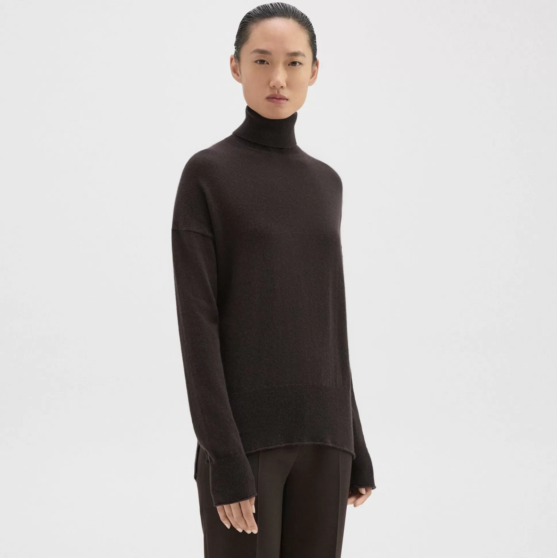 Theory Karenia Turtleneck Sweater In Cashmere-Women Sweaters + Cardigans