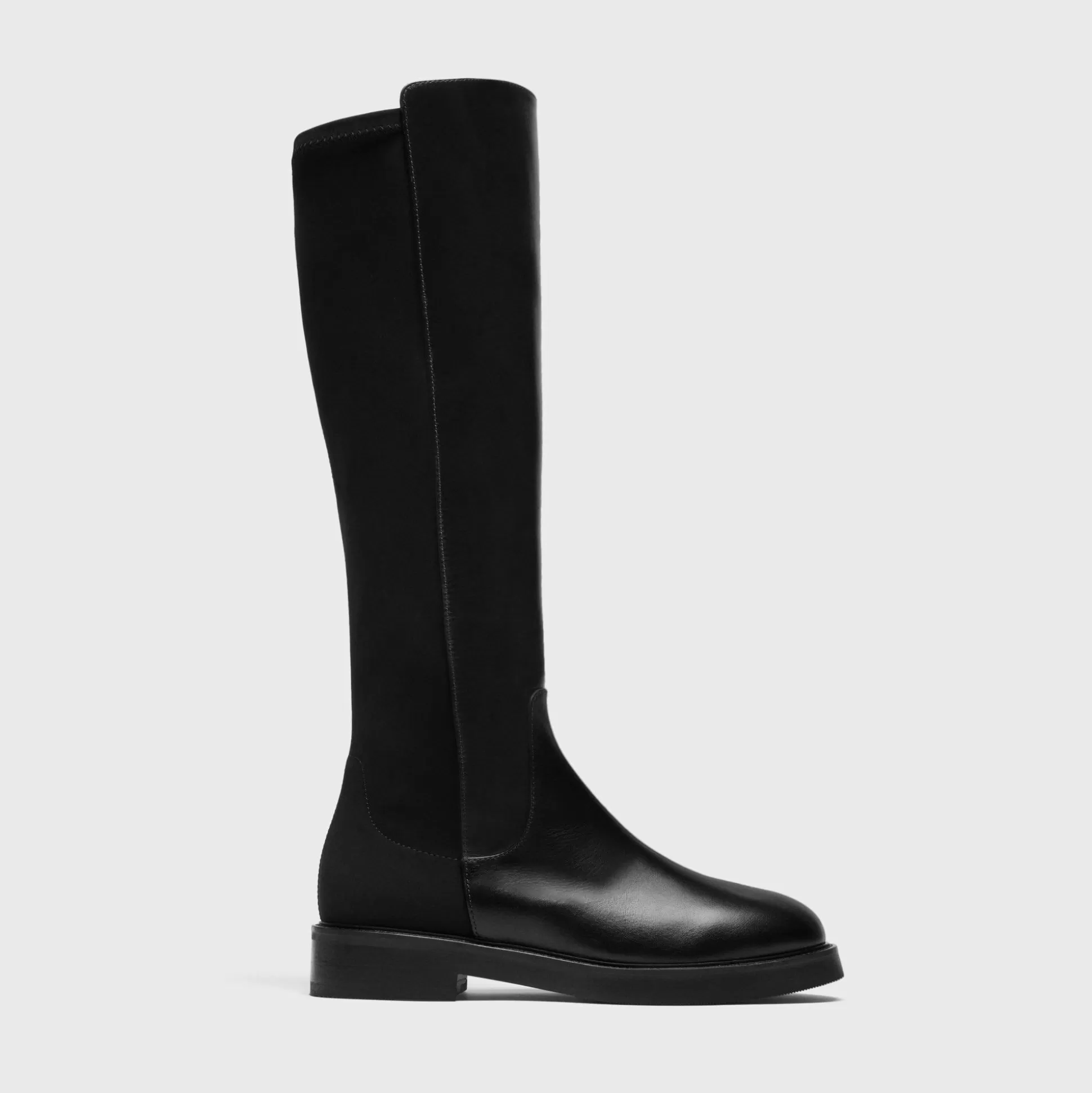 Theory Knee-High Pull-On Boot In Leather-Women Shoes