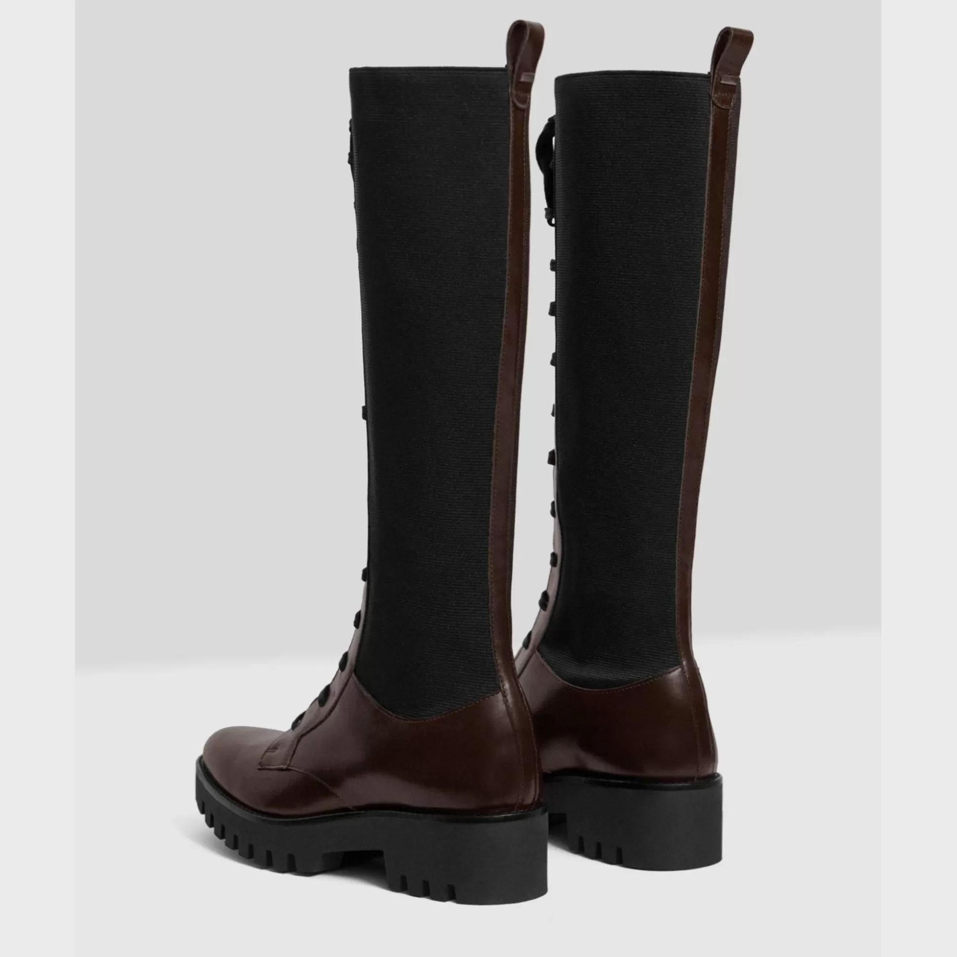 Theory Laced Lug Boot In Leather-Women Shoes