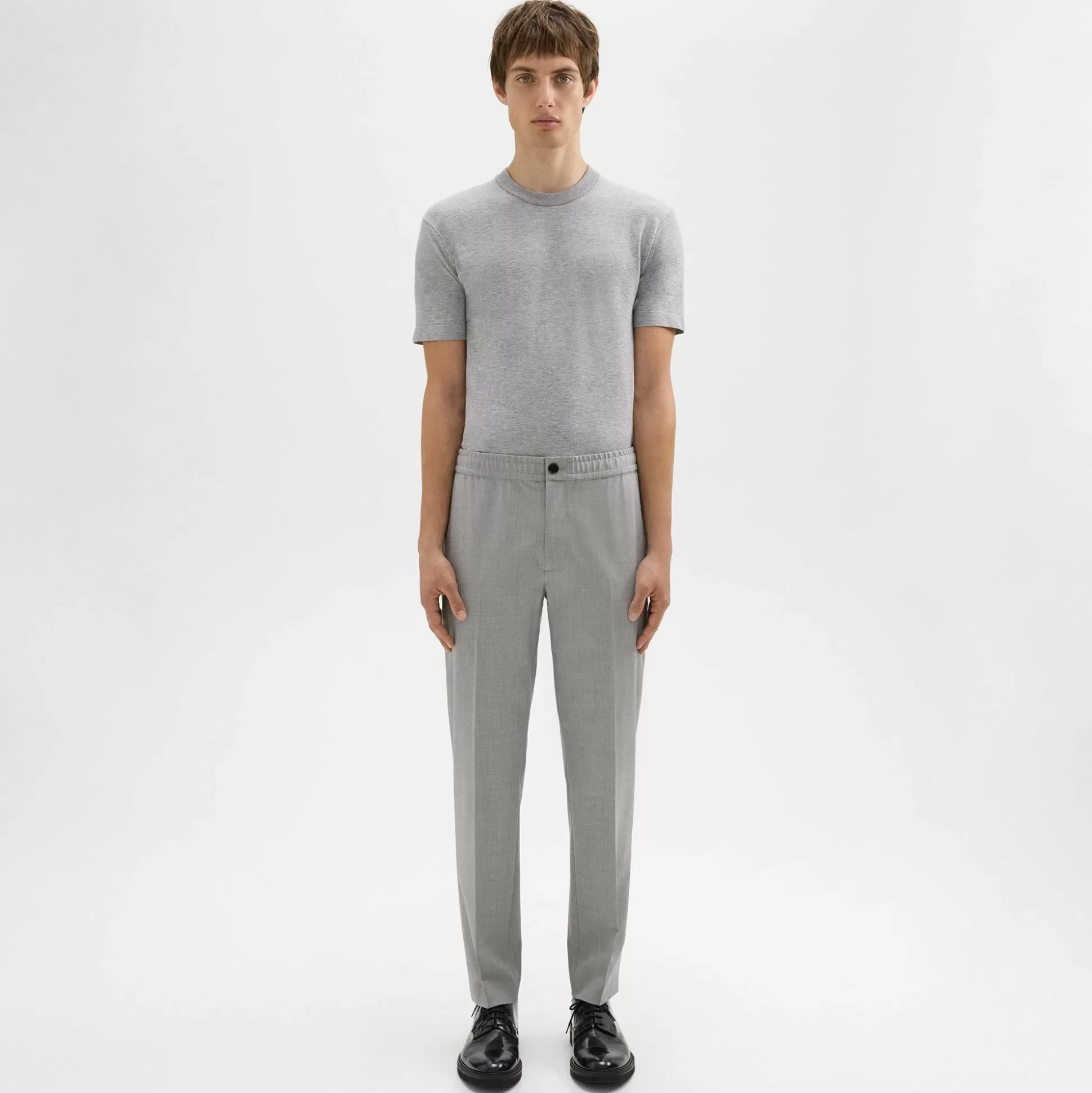 Theory Larin Drawstring Pant In Stretch Wool-Men Pants