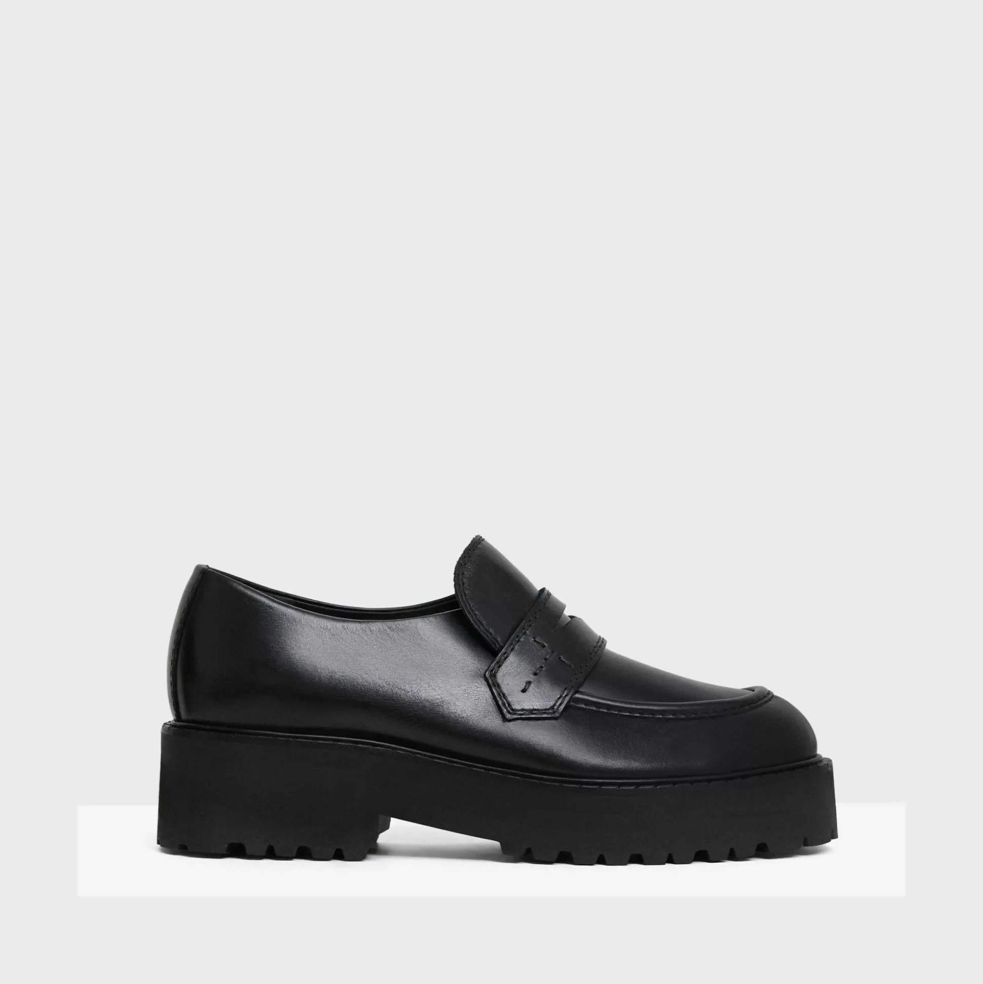 Theory Leather Platform Loafer-Women Shoes