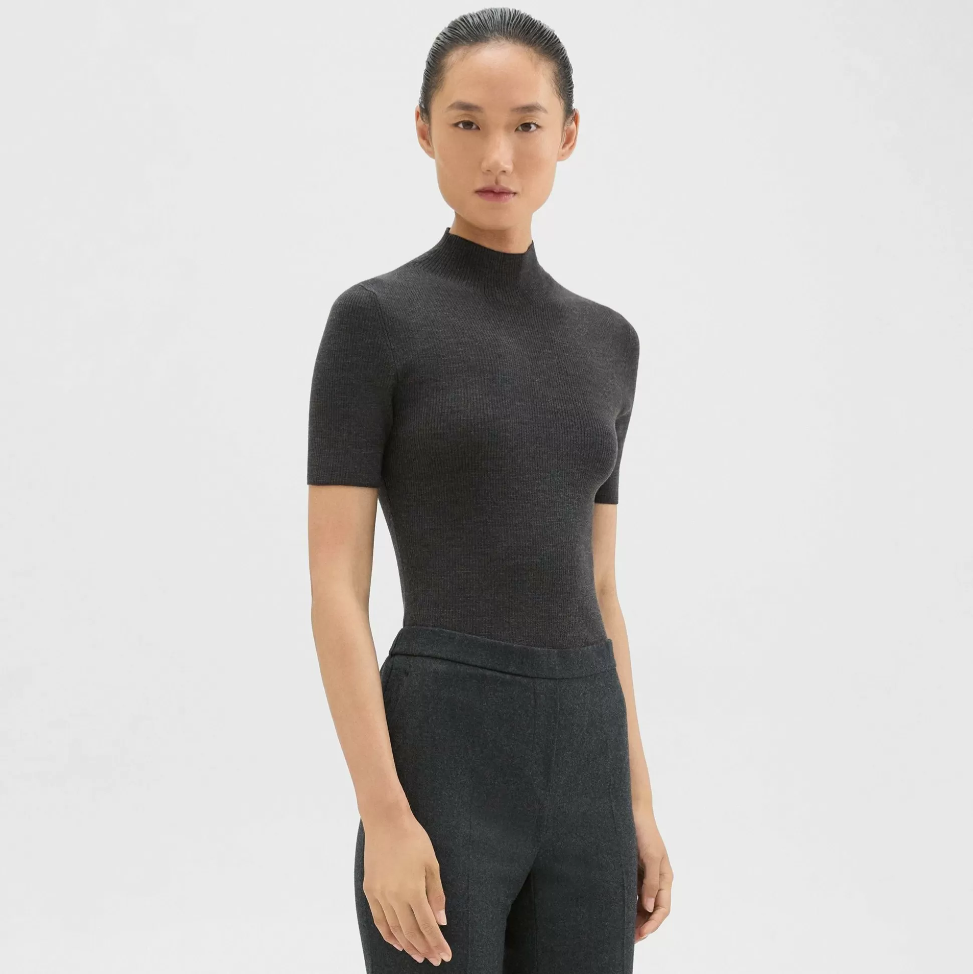 Theory Leenda Turtleneck Sweater In Regal Wool-Women Sweaters + Cardigans