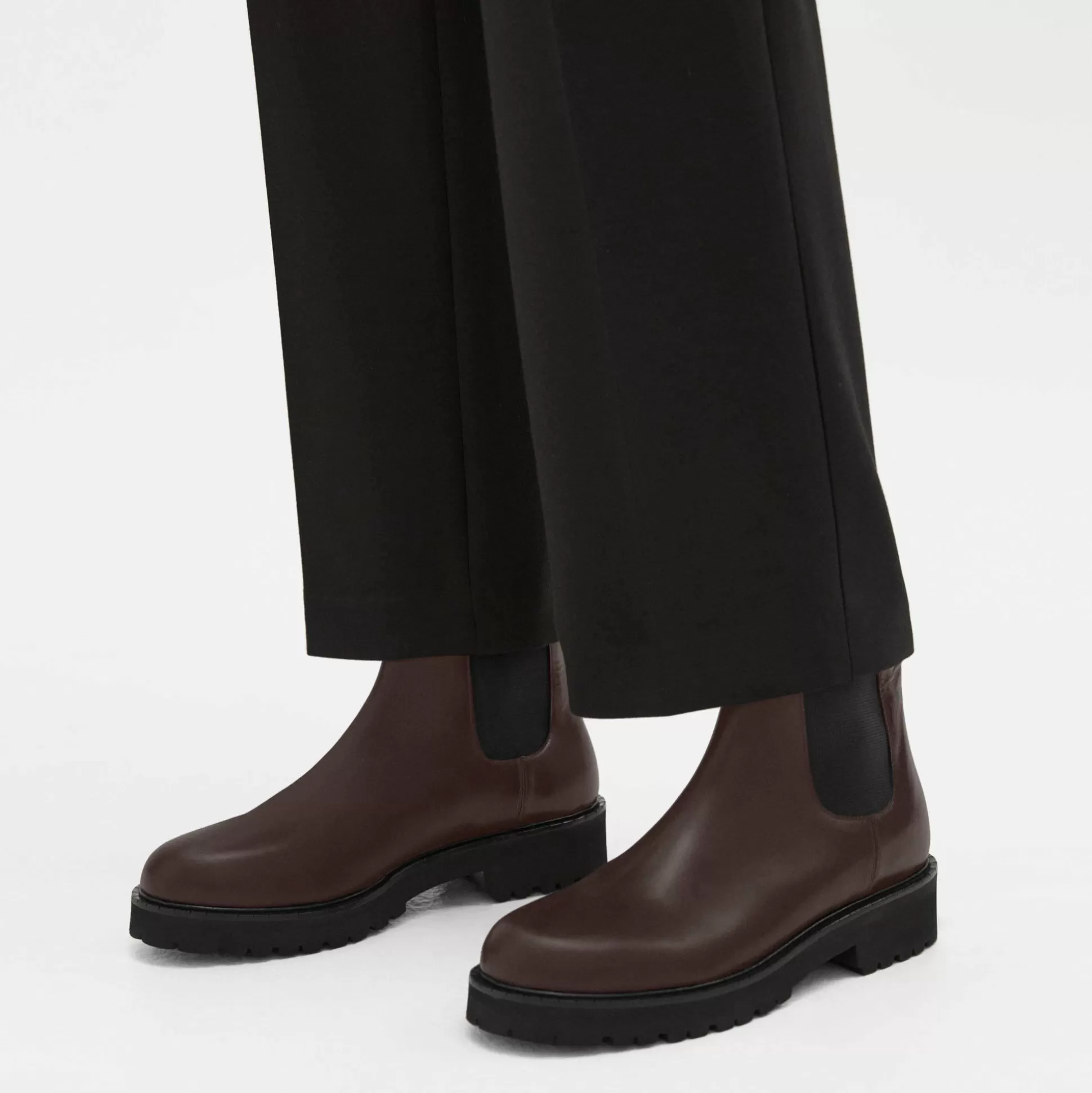 Theory Lug Chelsea Booties In Leather-Women Shoes