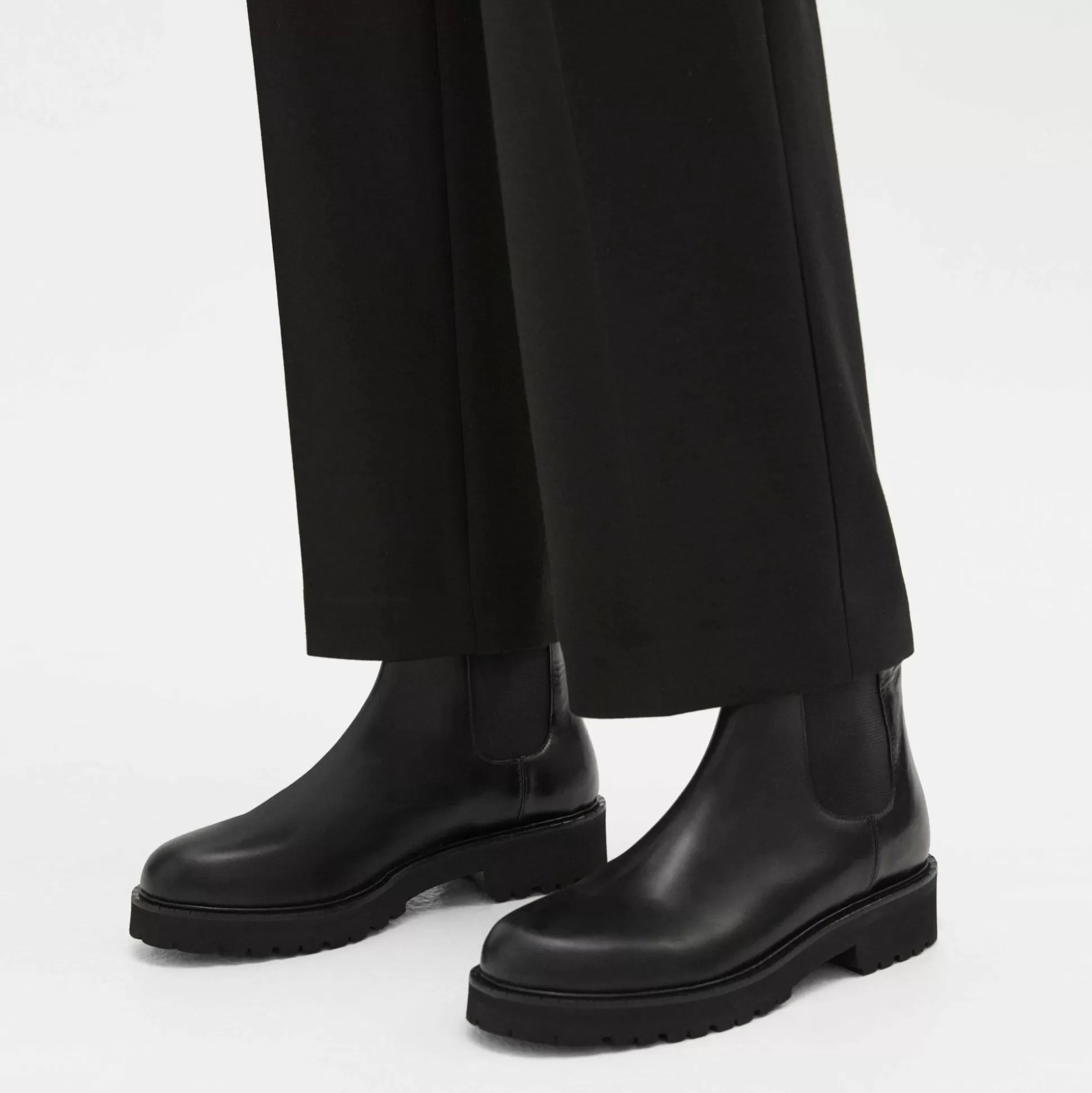 Theory Lug Chelsea Booties In Leather-Women Shoes