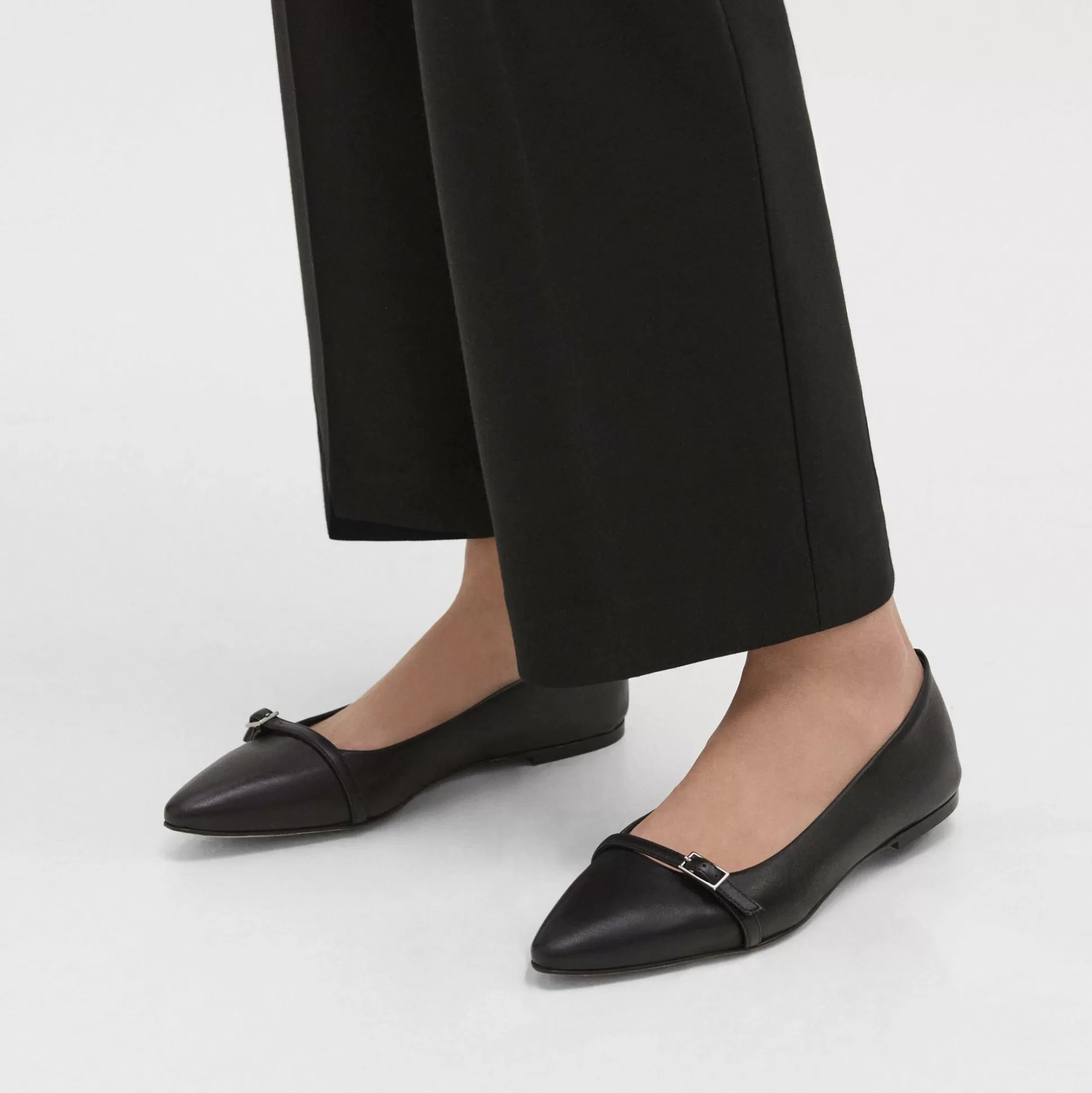 Theory Mary Jane Flat In Leather-Women Shoes