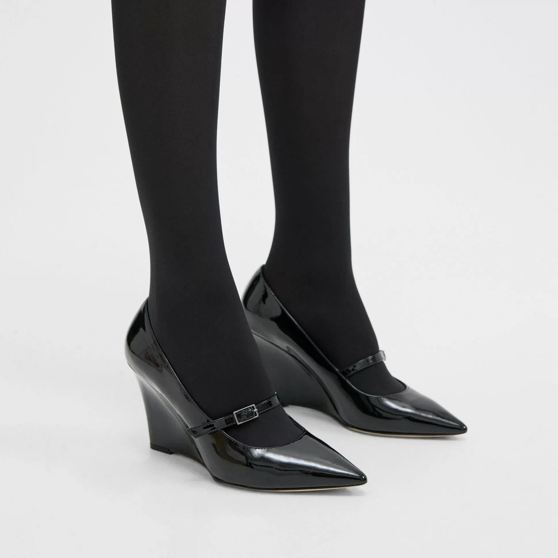 Theory Mary Jane Wedge In Patent Leather-Women Shoes