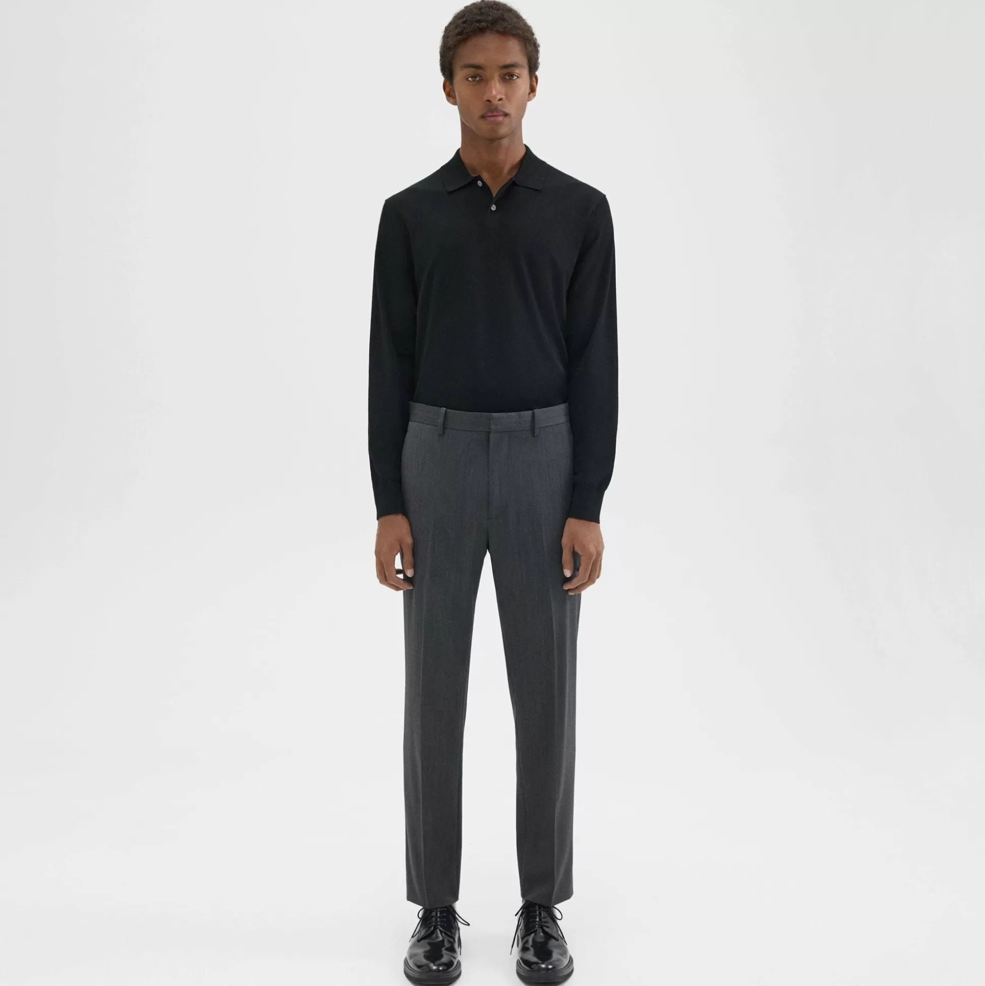 Theory Mayer Pant In Herringbone Stretch Wool-Men Suits | Pants