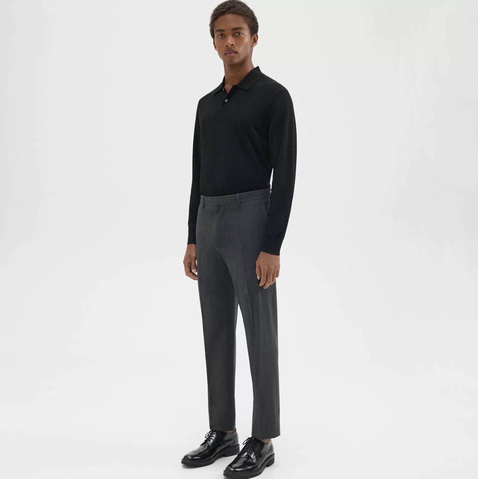 Theory Mayer Pant In Herringbone Stretch Wool-Men Suits | Pants