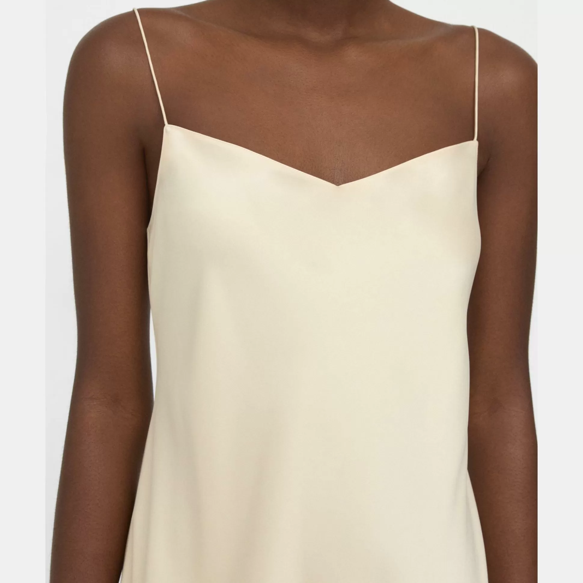 Theory Midi Slip Dress In Satin-Women Dresses